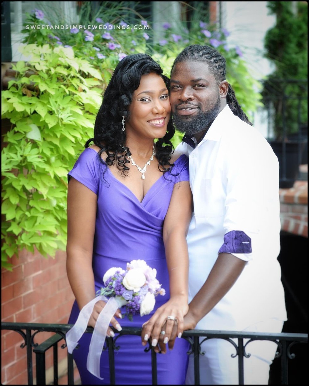 A stroll in #HeartofWarrenton offers beautiful backdrops everywhere you turn, as Chantol &amp; Errol illustrated when they came back for a romantic photo session after thunderstorms on their wedding day kept everyone inside. Congratulations to this l