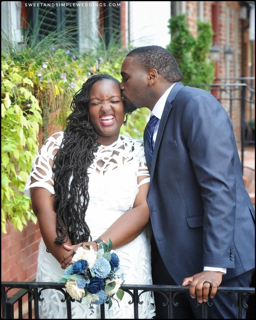 Nichelle&rsquo;s smile shows her delight with the first moments of marriage to Jarrett after more than a decade together. These Bowie State college sweethearts came to the #HeartofWarrenton with family to celebrate their achievements and the love whi
