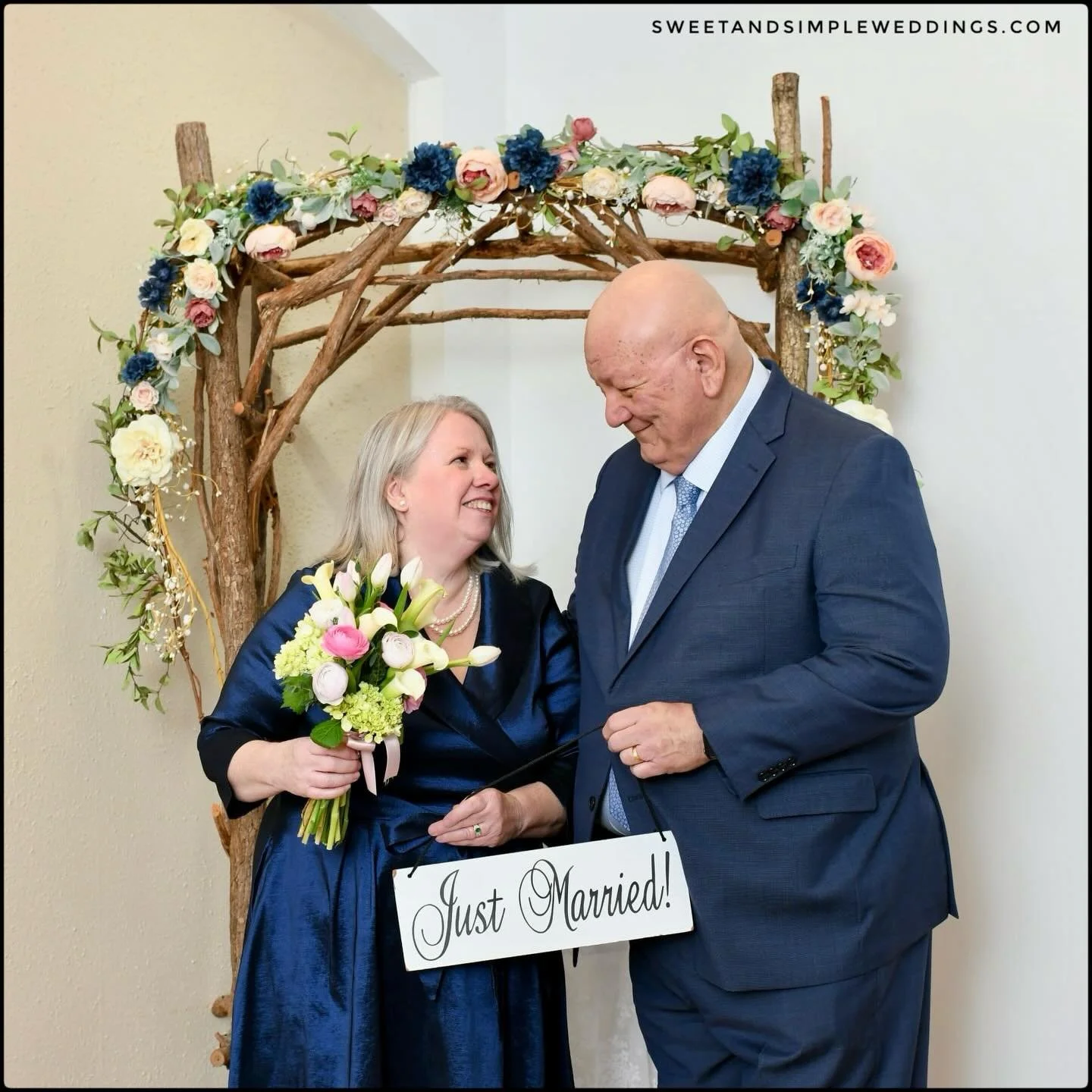 Congratulations to Lisa &amp; Bert! &hearts;️

Looking lovely in &ldquo;something blue,&rdquo; this dynamic couple sealed their bonds with a sweet and heartfelt elopement in the #HeartofWarrenton before joining family for holiday celebrations.

There