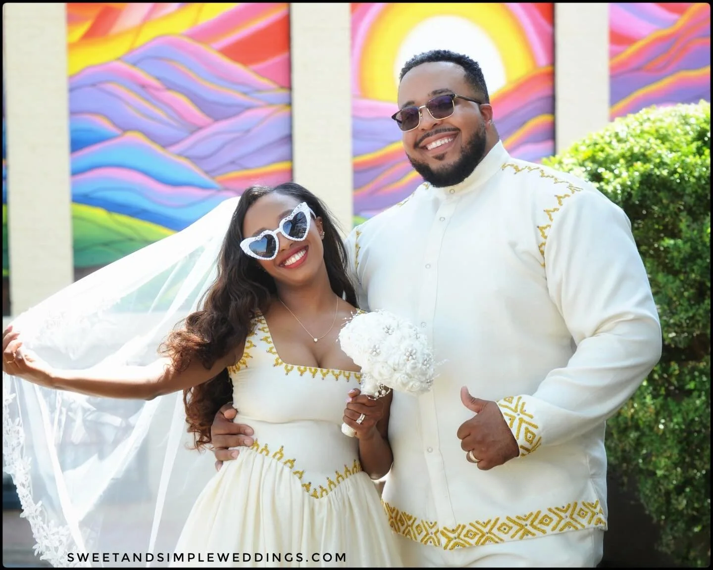 Loving this traditional Ethiopian wedding dress! This joyful couple was a perfect match as they joined us in the #HeartofWarrenton for a beautiful and romantic elopement. 

Congratulations to Yerom &amp; Carl &hearts;️😎🥳

#virginiaisforlovers
#swee
