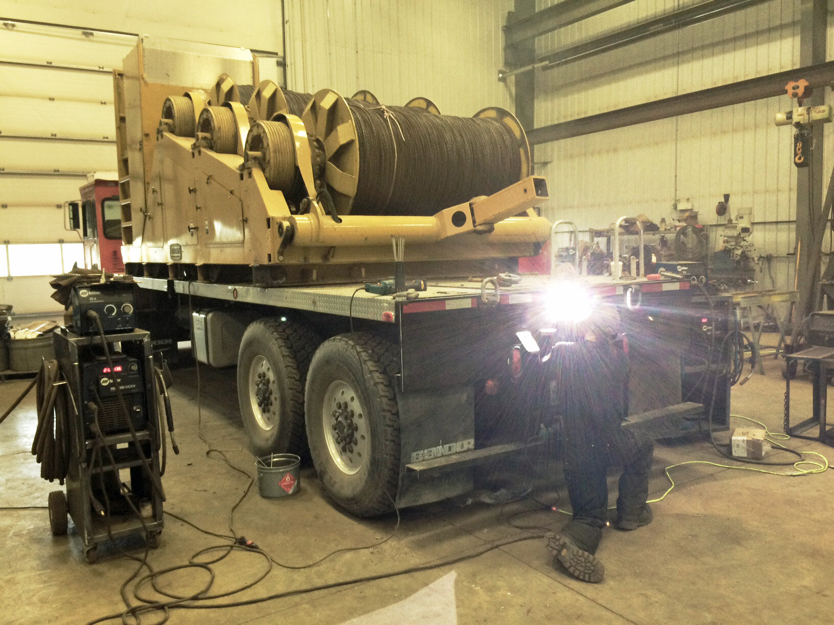 Cory welding on Condor Truck (3) 10-2015.jpg