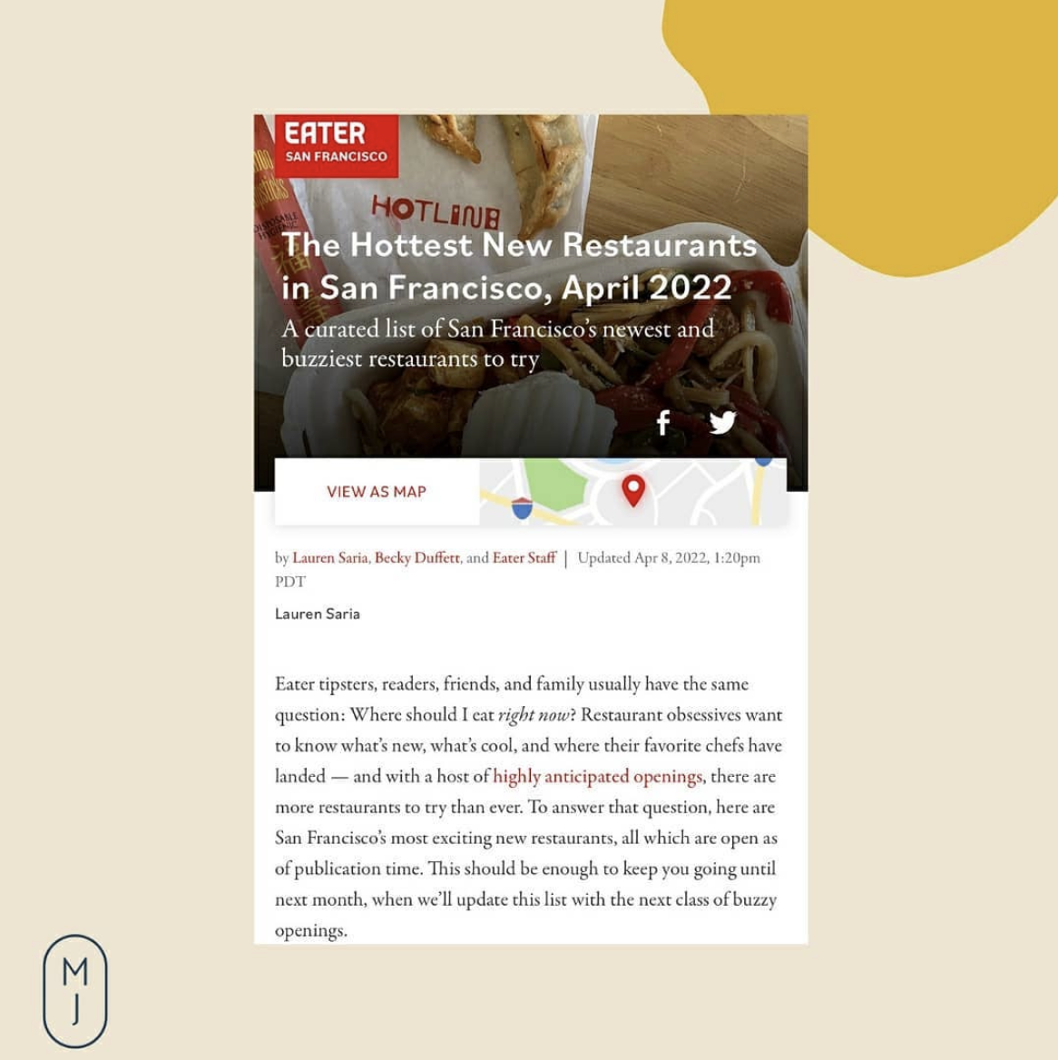 Hilda &amp; Jesse | Eater SF 