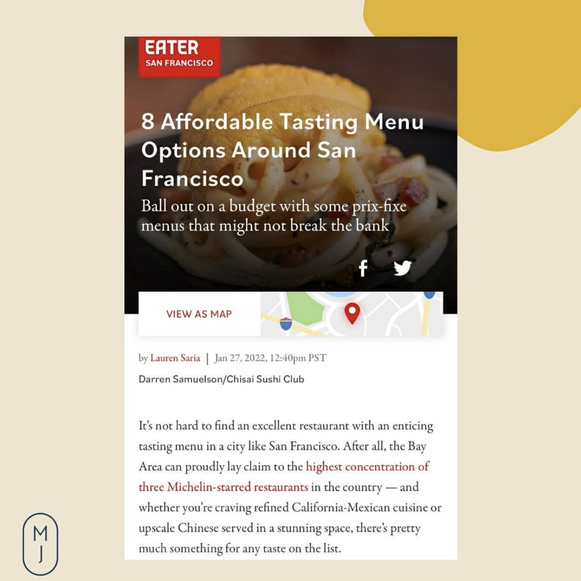 Chisai Sushi Club and Hilda &amp; Jesse | Eater SF 