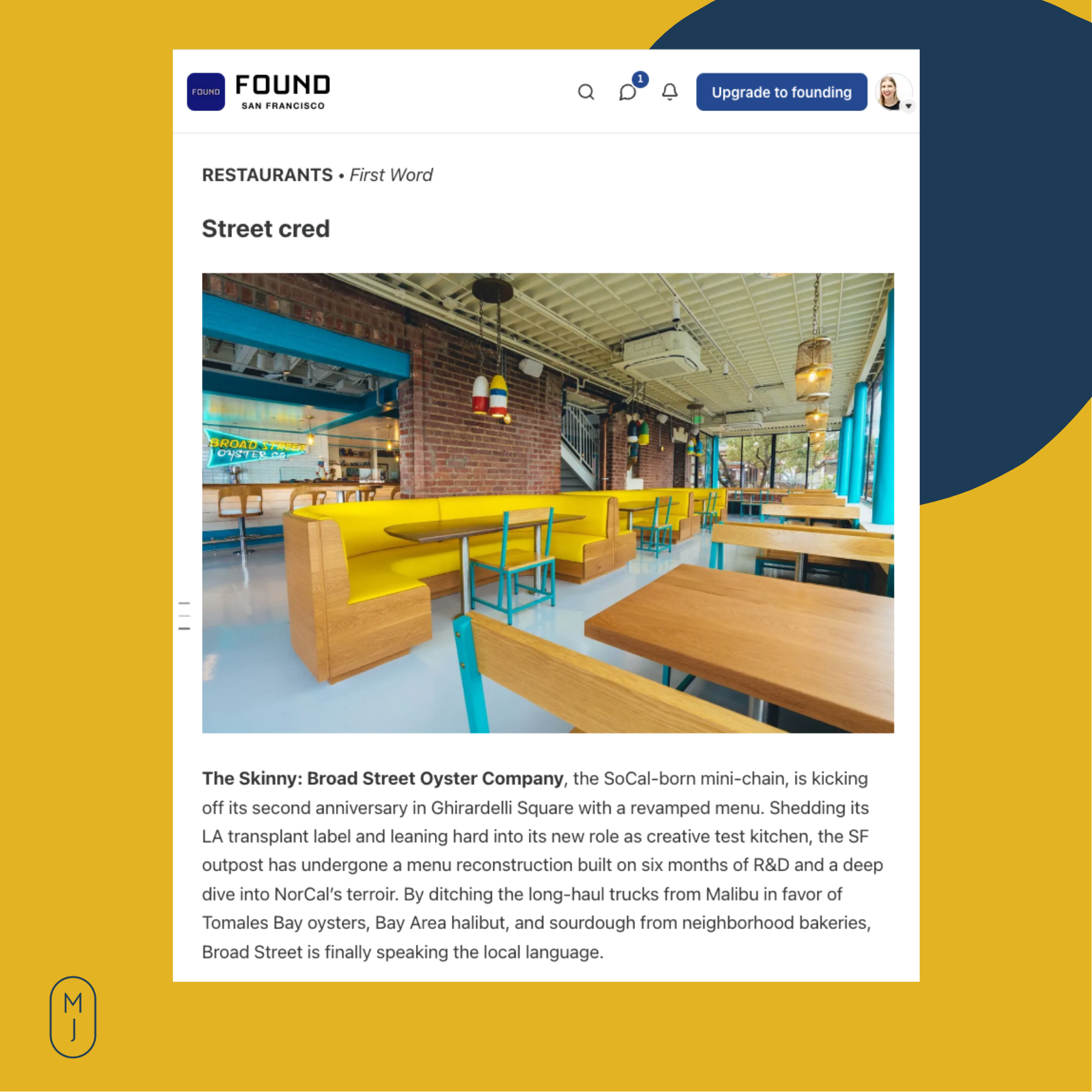 Broad Street Oyster | FOUND SF