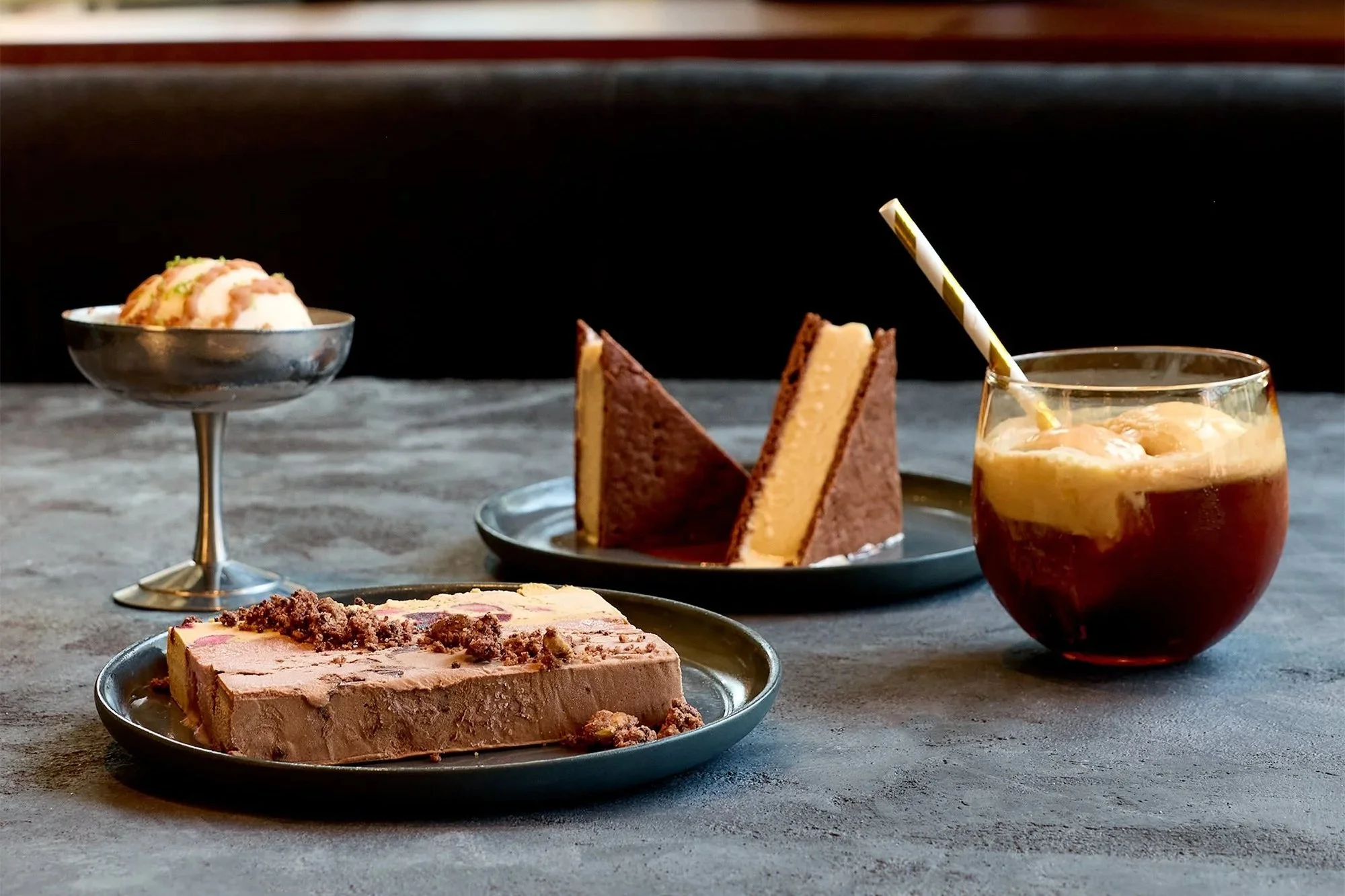 Ice cream, ice cream sandwich and root beer float