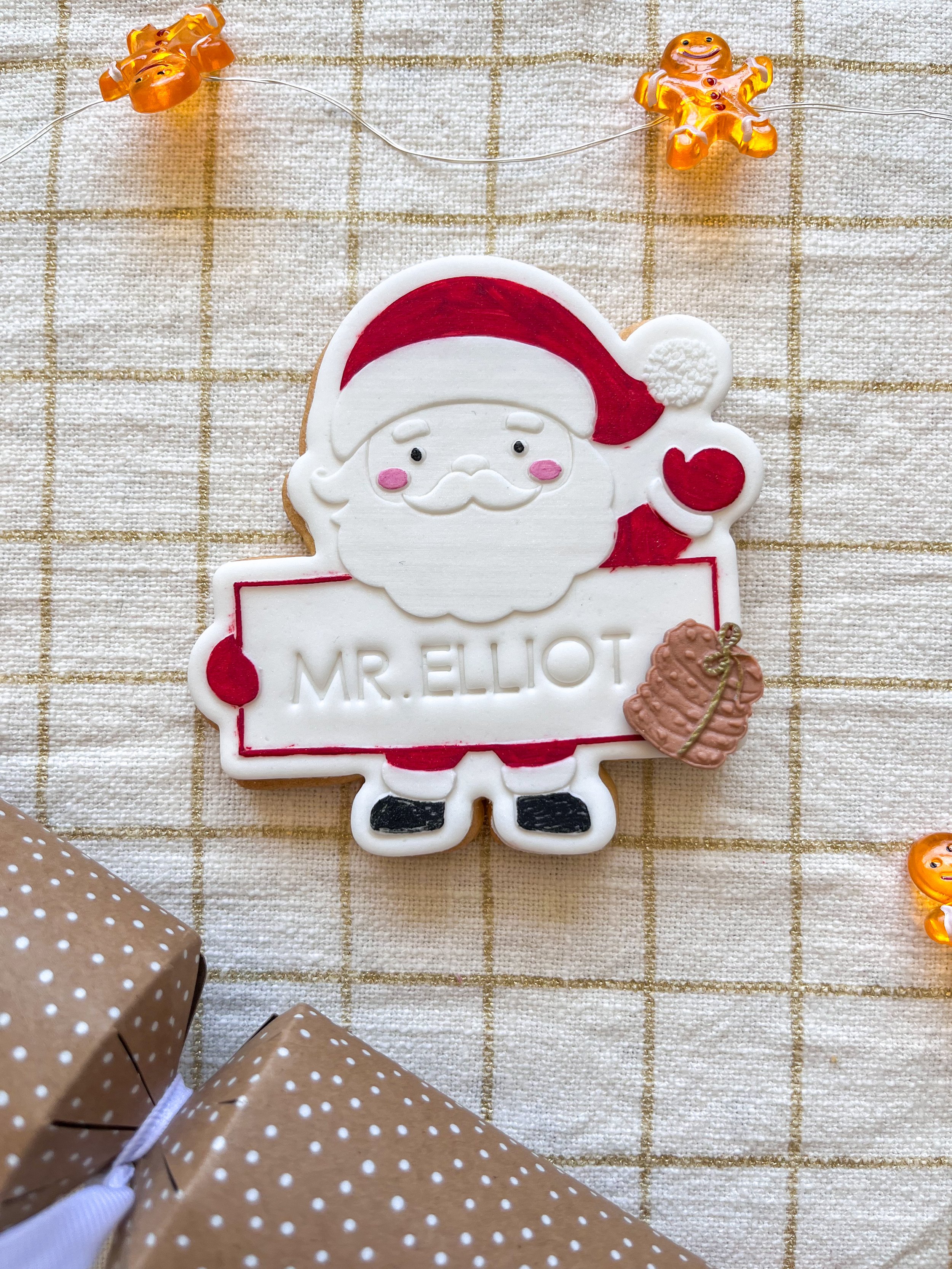 Personalised XL Santa vanilla bean cookie