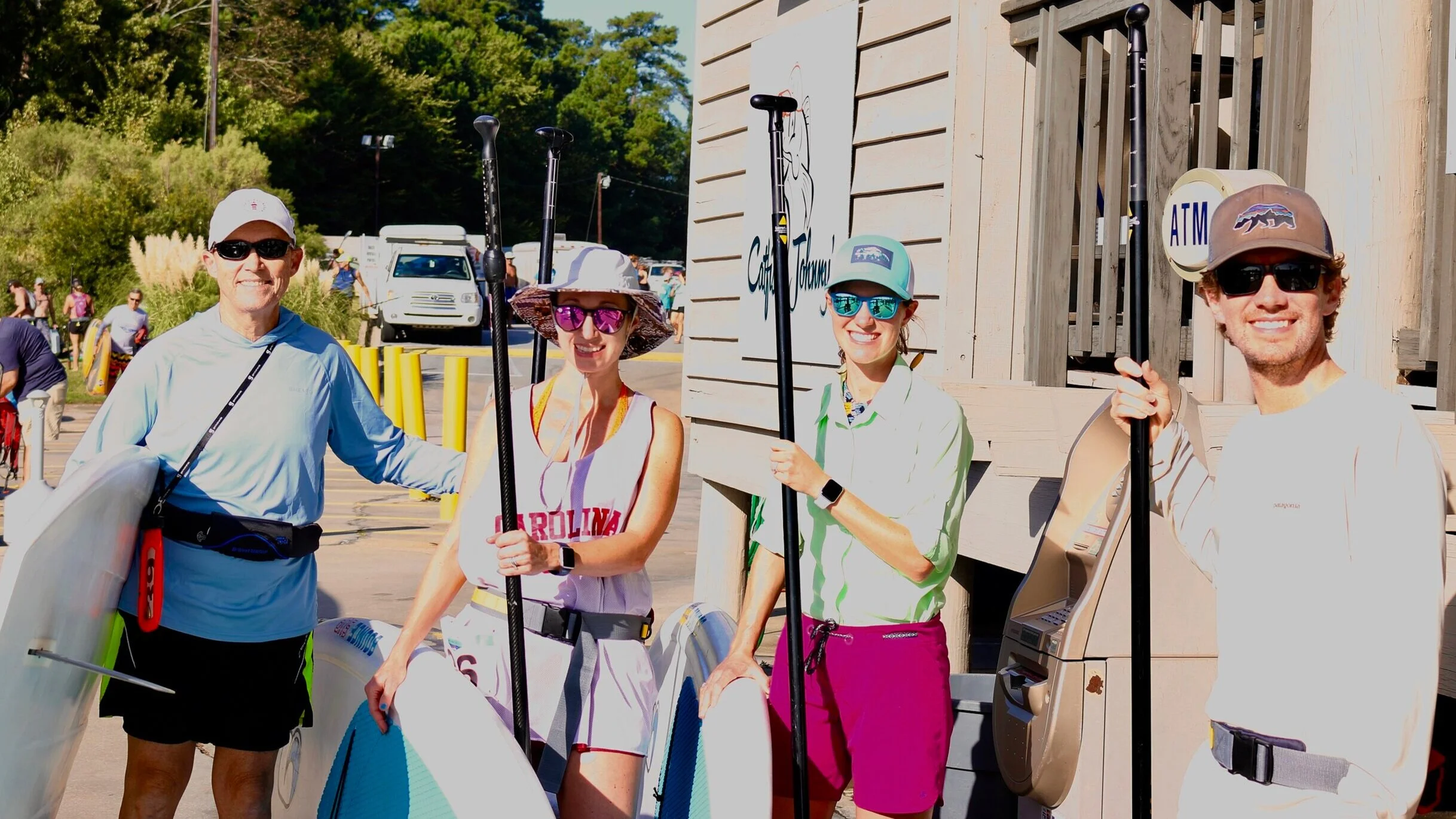 Richard Cross, Jamie Gomez, Marie Pucillo, and Stephen Cross participating in the Lake Murray Paddle Classic. (pictured left to right)Photo courtesy of Marie Pucillo