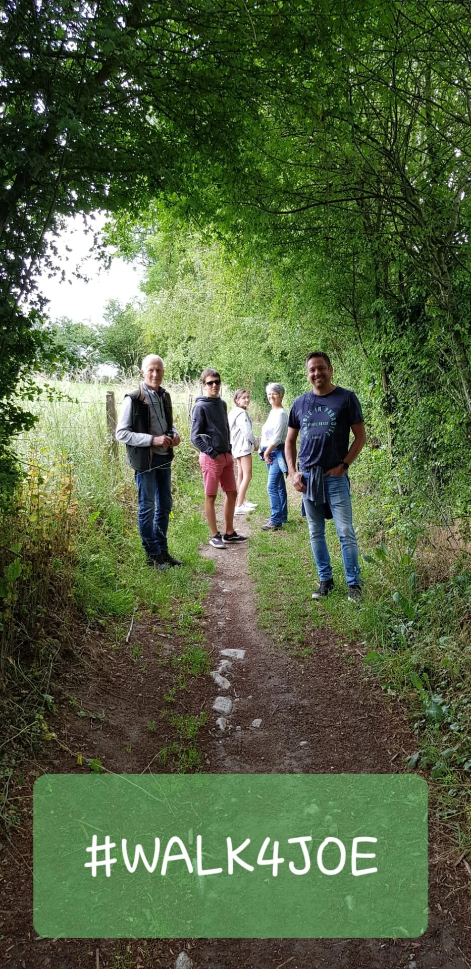 Walk participation by our family in Belgium. Courtesy of Nathalie Leduc