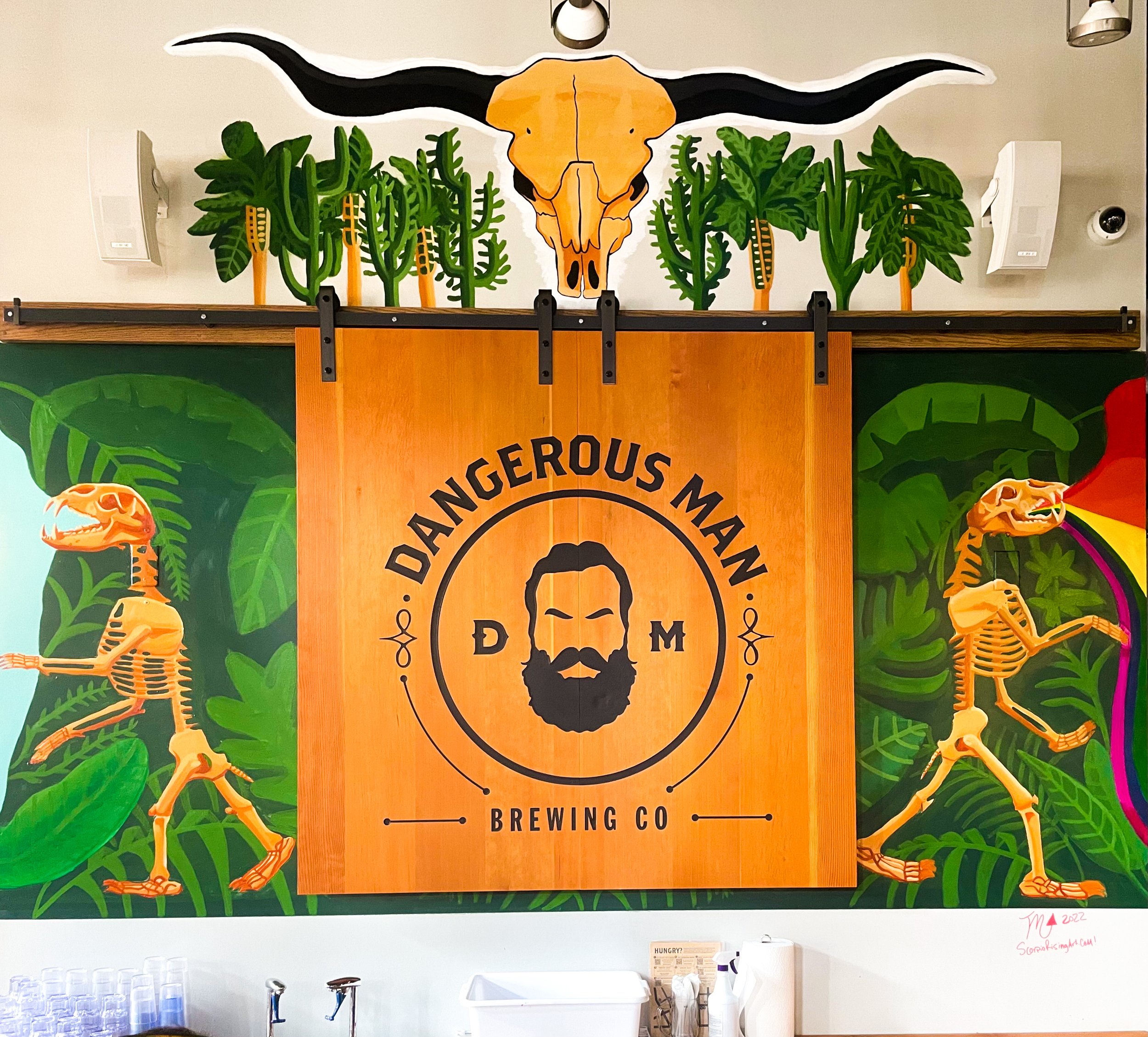 Mural at Dangerous Man Brewery