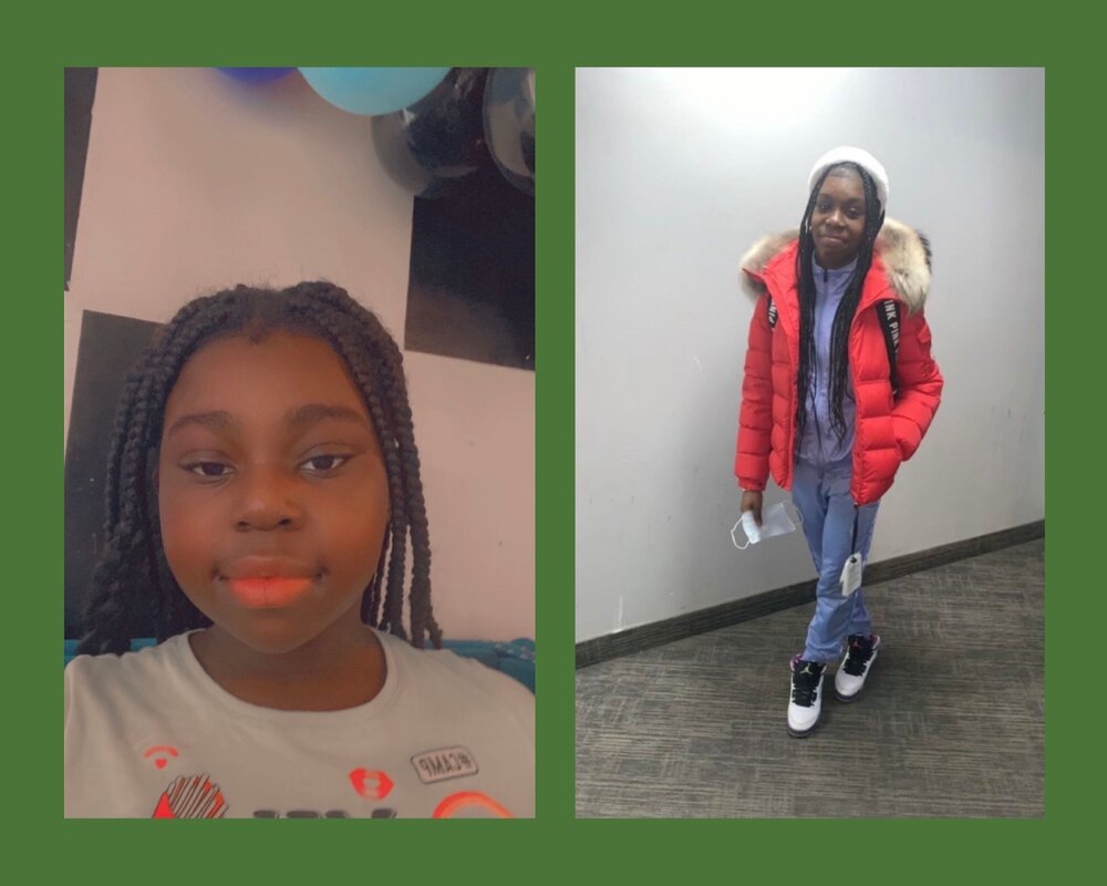 Two of Alieka’s daughters, who are returning to virtual learning on April 19th. (Photo credit: Alieka Charley)