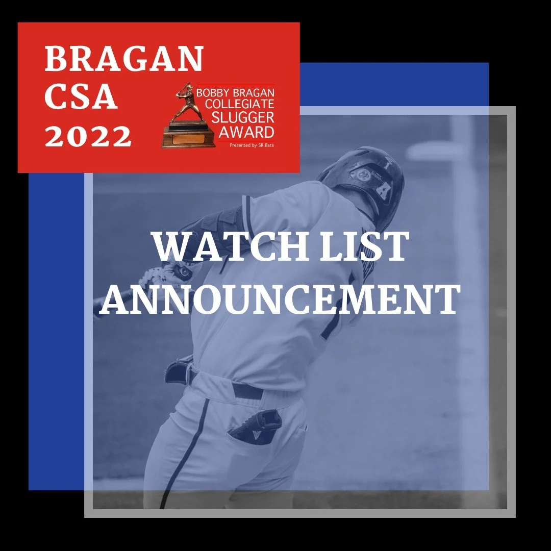 Bobby Bragan Collegiate Slugger Award Unveils 2022 Watch List