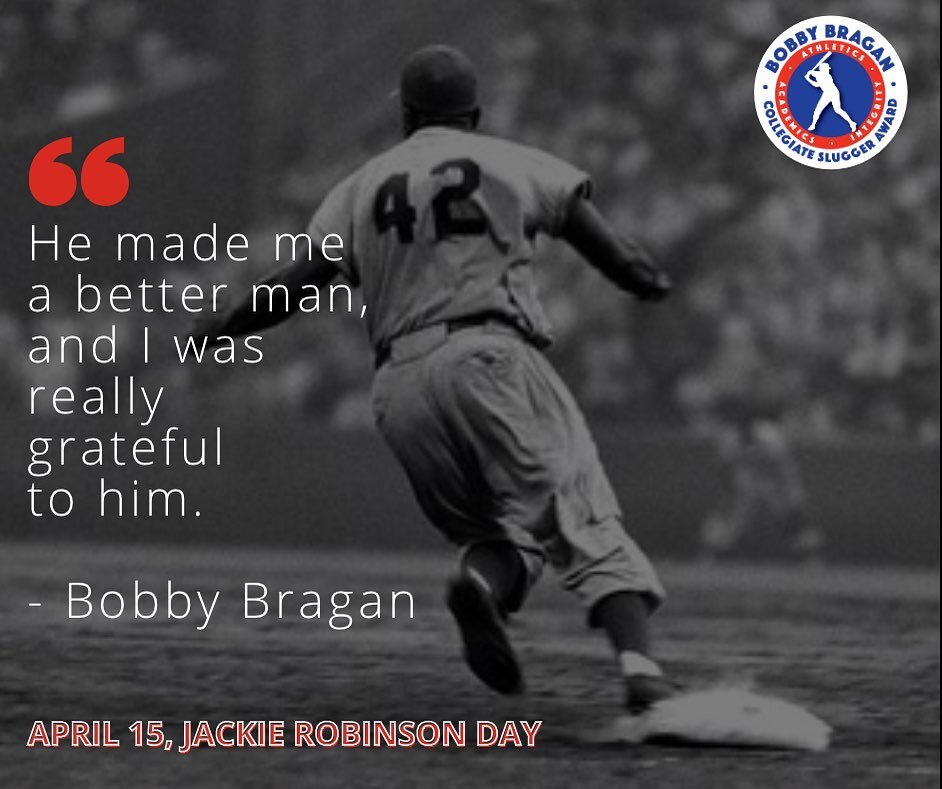 &quot;He made me a better man, and I was really grateful to him.&quot; - Bobby Bragan on Jackie Robinson 

#JackieRobinson #JackieRobinsonDay #TodayWeAllWear42