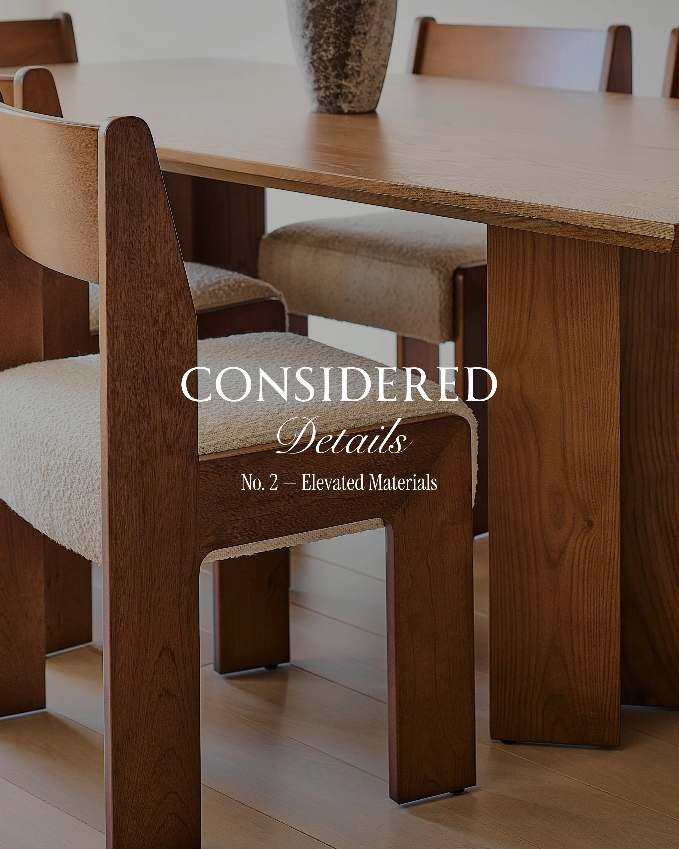 Considered Details, No. 2 &mdash; Elevated Materials.

When I&rsquo;m designing a room, I&rsquo;m thinking about year ten, not day one. Durable, beautiful fabrics on the pieces you use most. Leather that softens and develops character over time.  Bra