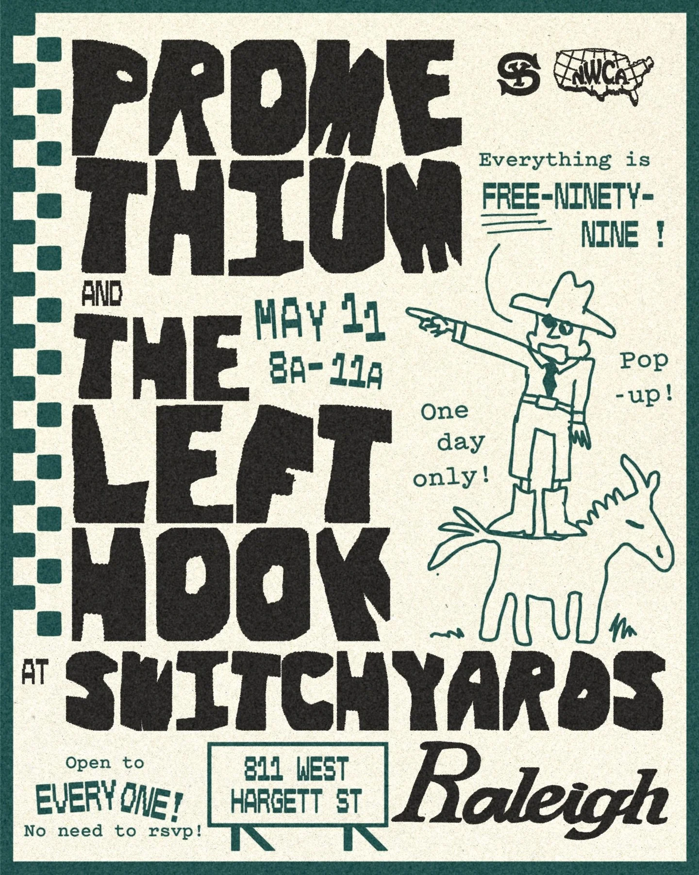 Just for one morning......... @promethiumcoffee and @the_lefthook are popping up at Switchyards Raleigh (before we open!). And it&rsquo;s all free. See you there.

🗓️ May 11, 8a-11a
📍 Switchyards Raleigh (811 W Hargett St)
👀 No need to RSVP. Just 