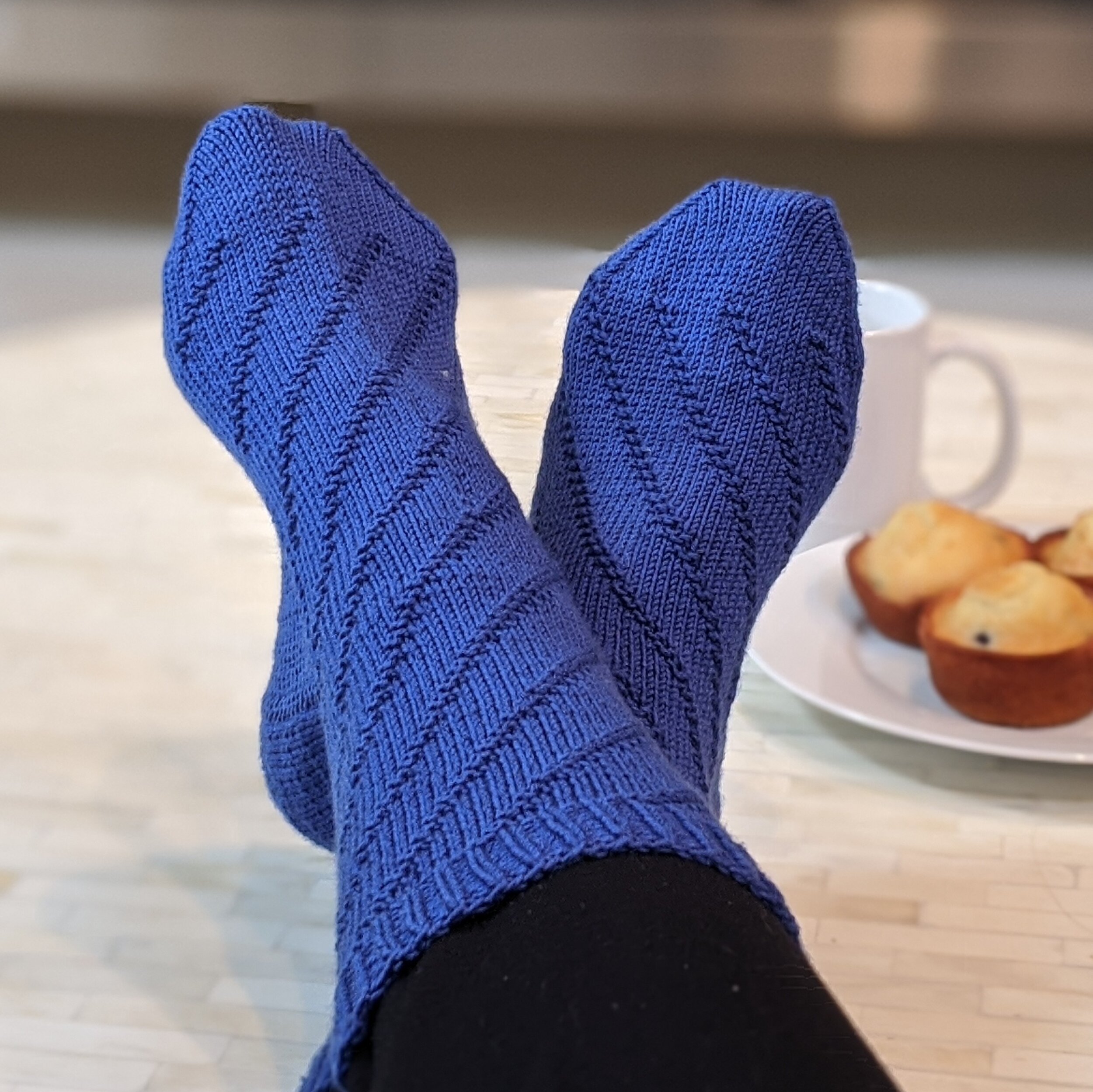 Free Pattern for Easy Knit Spiral Socks Knit Paint Sew