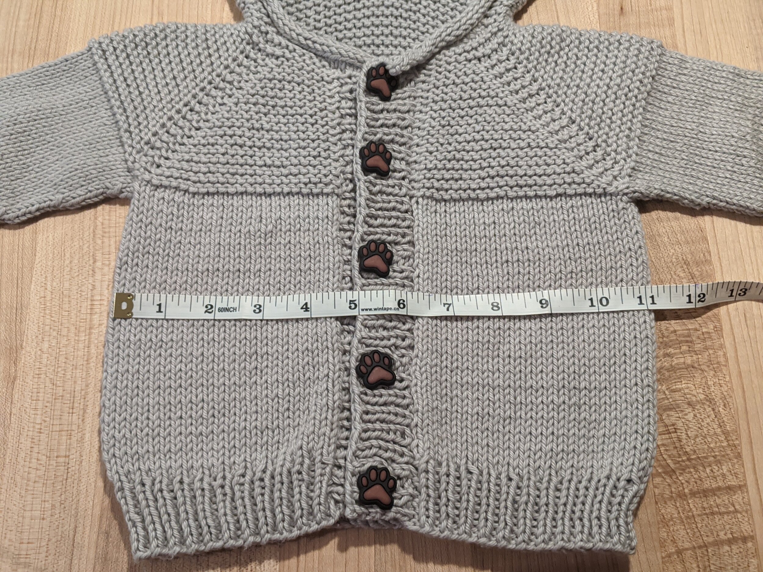 Teddy Bear Ears Hood MOTHERCARE Baby Lined Knitted Hooded Cardigan Jacket 