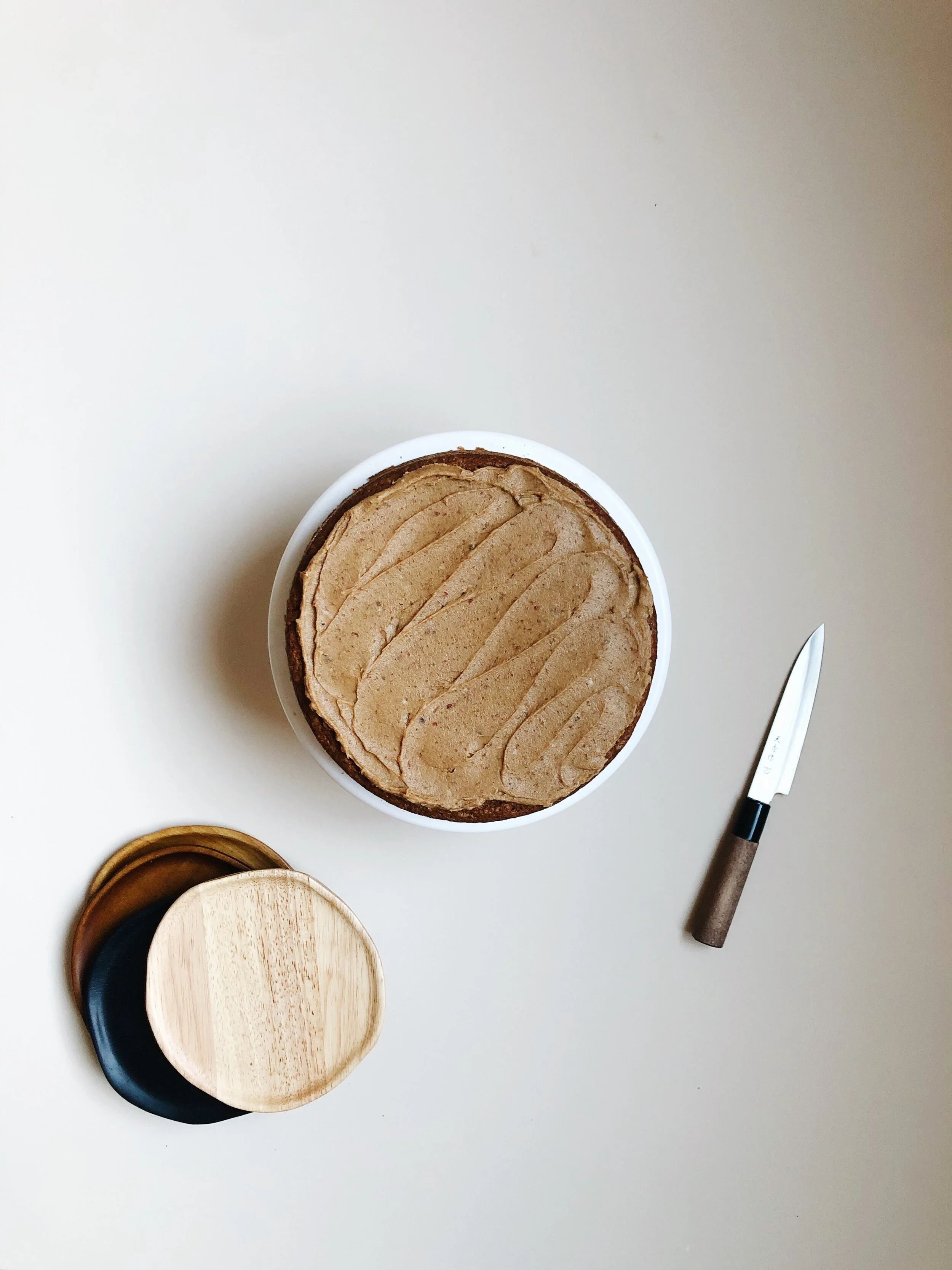 SPICED VANILLA APPLESAUCE CAKE WITH DATE CARAMEL ICING (DAIRY, EGG, REFINED SUGAR FREE)