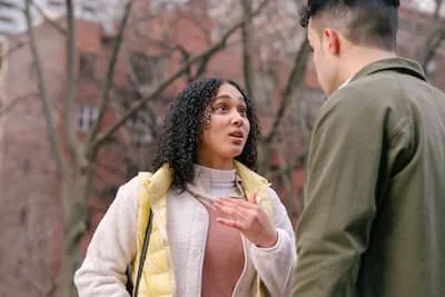 woman upset with partner