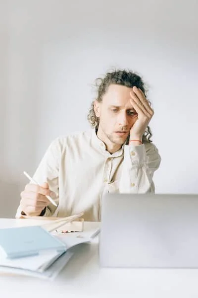 man upset not getting job