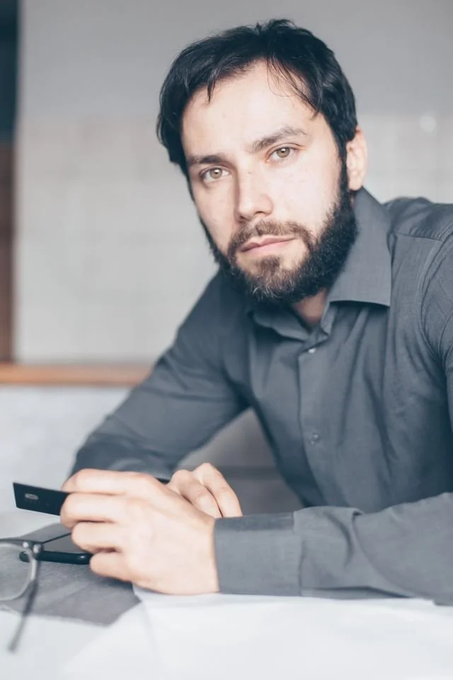 a man looking depressed