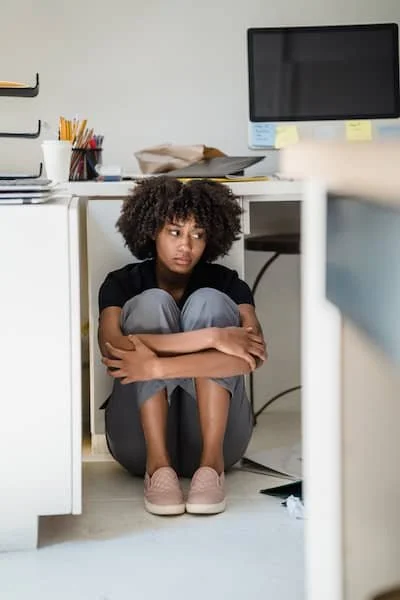woman worried what others think