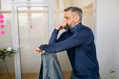 man feeling anxious