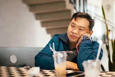 man with anxious thoughts