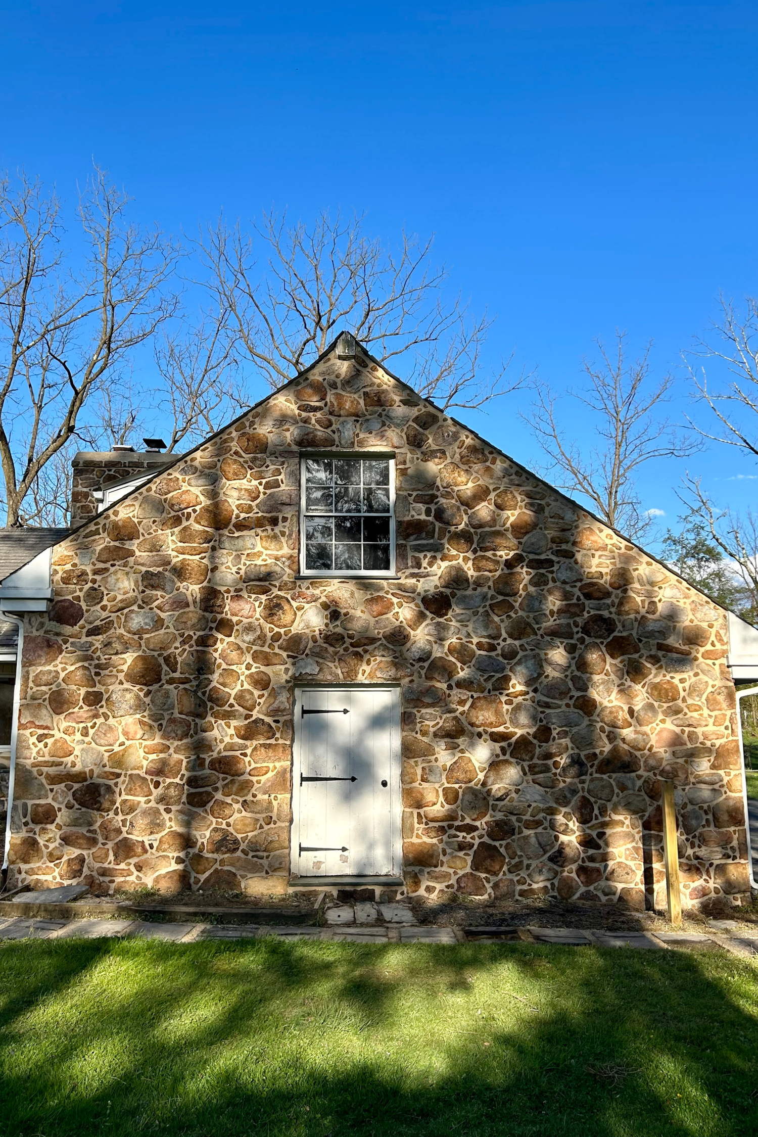 Stone repointing project with carefully matched mortar joints
