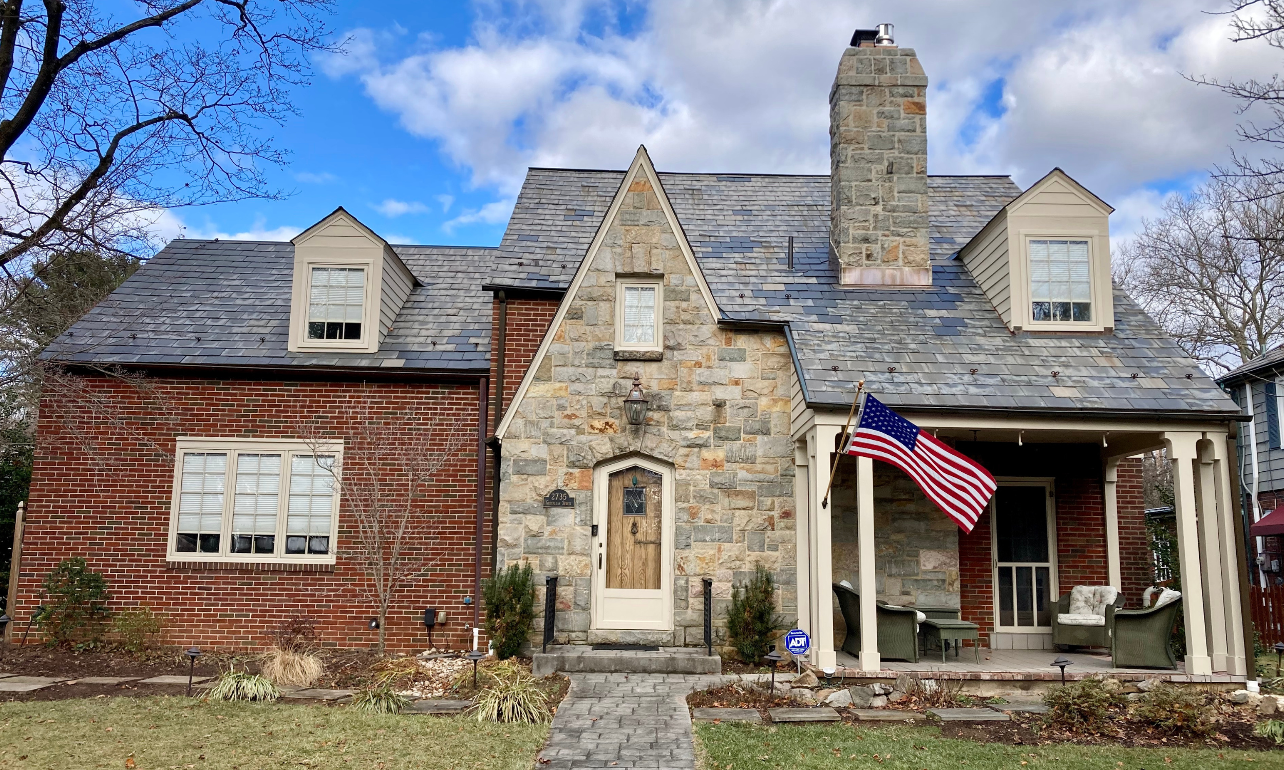 Historic brick home repointing with carefully matched mortar