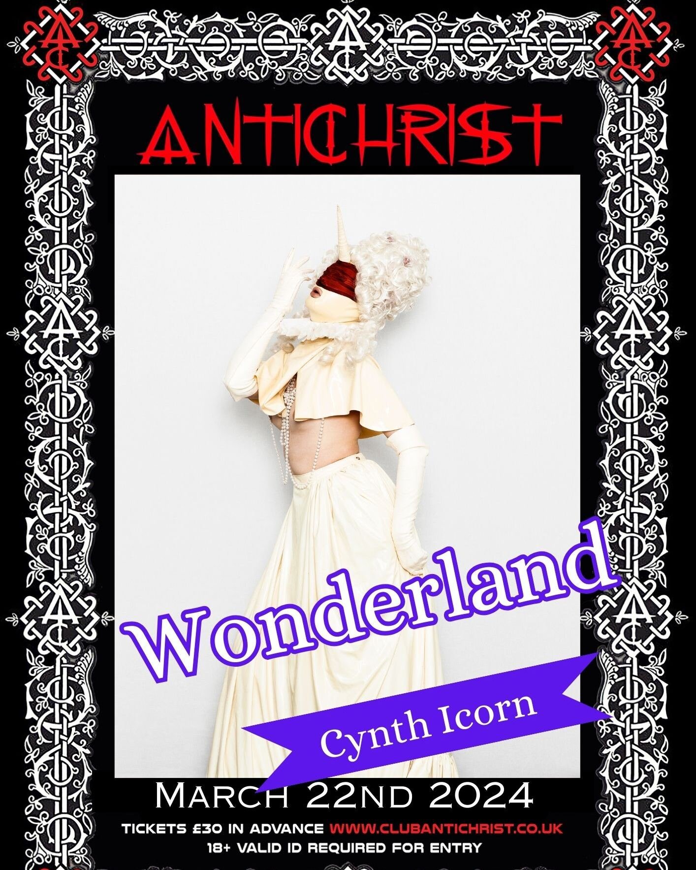 ONE WEEK till AC!!

For our Wonderland Theme, Cynth Icorn says Let Them Eat Cake! She's bringing Marie Antoinette to the stage of the Theatre of Sin...

She joins Marnie Scarlet, Bone Cult, Mama Mamba, VirginX and Satan's Strip Show.

Tickets are sti