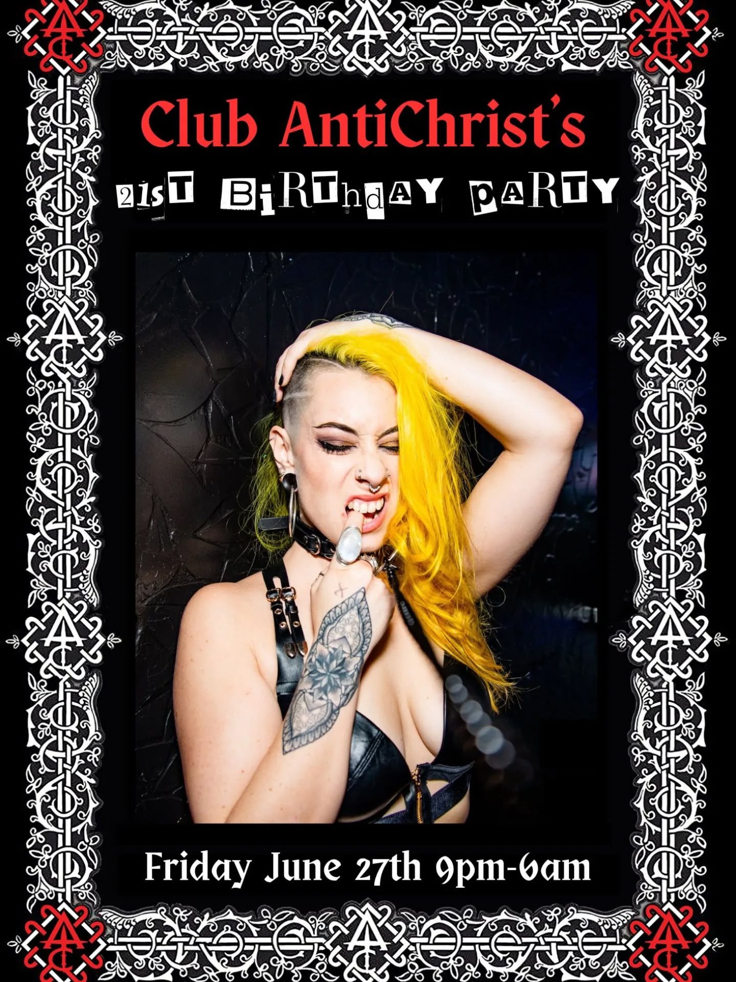 10 days till our 21st birthday party!

Find all the details and tickets on clubantichrist.co.uk link in our bio and stories!
