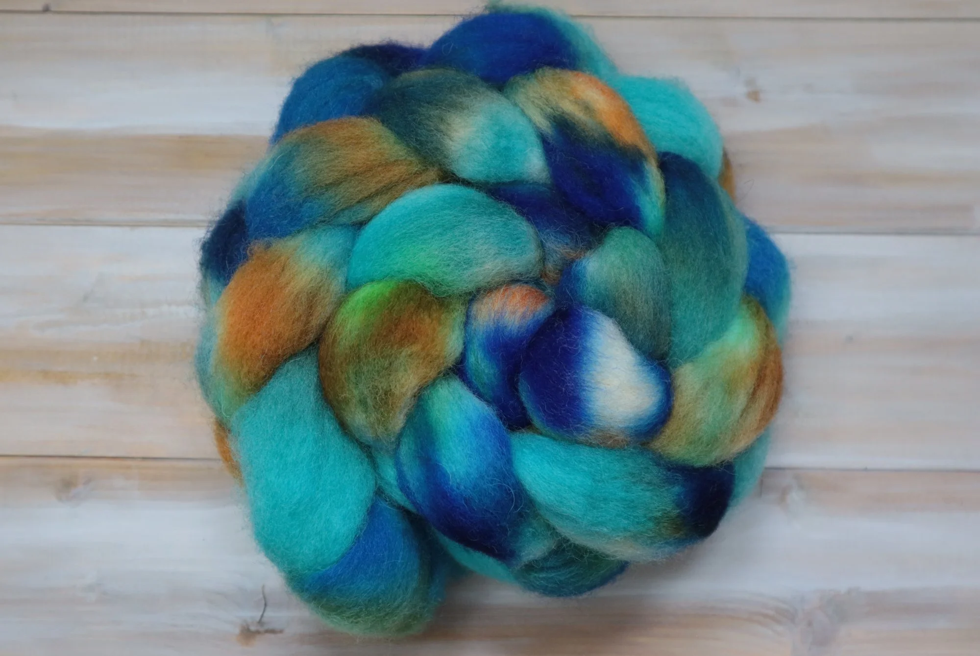 Handdyed BFL Wool Combed Top 100g 3.5oz OOAK - Cyrpus