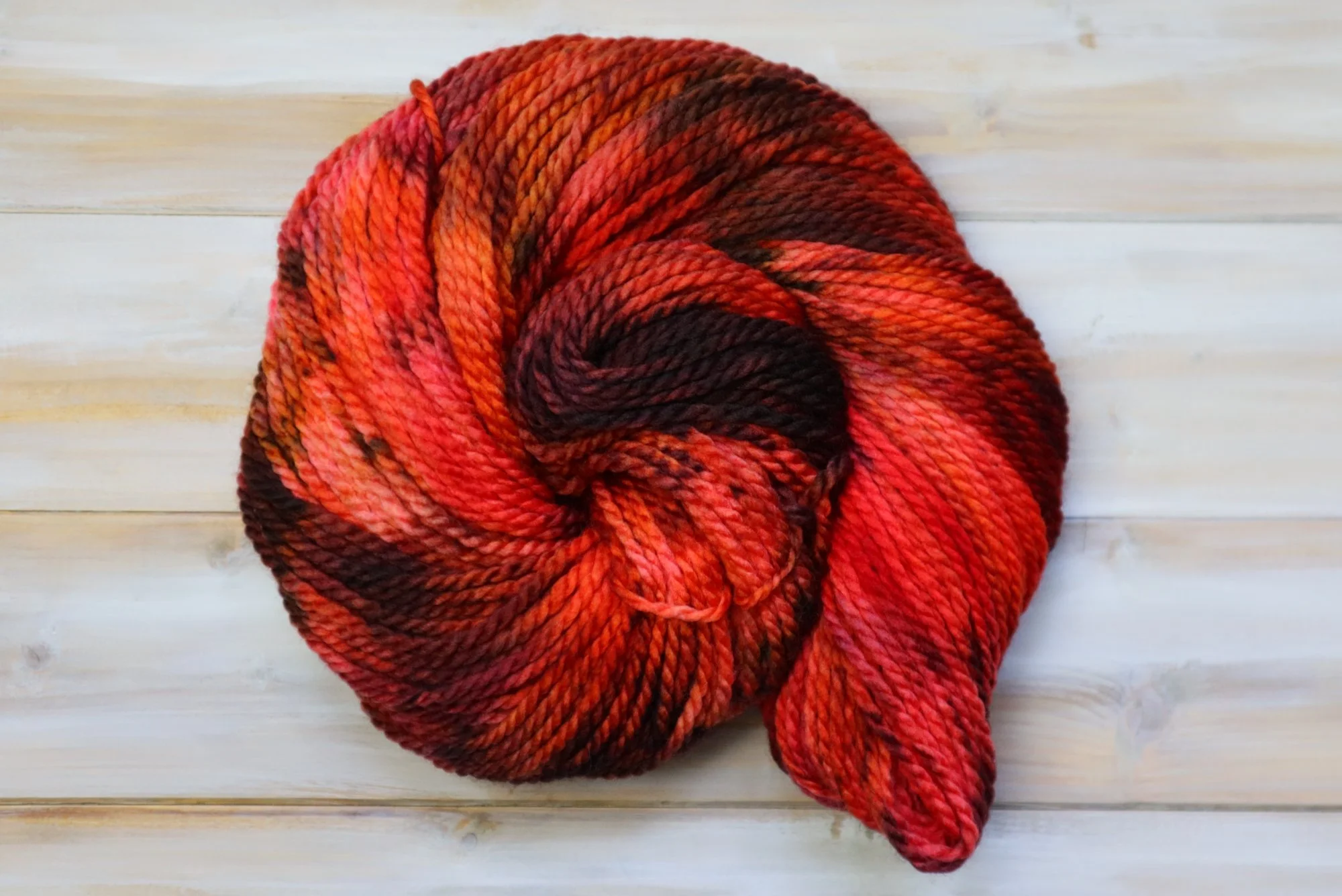 DYED TO ORDER Superwash Merino Wool Yarn Multiple Gauges 100g 3.5oz - Bloodlust