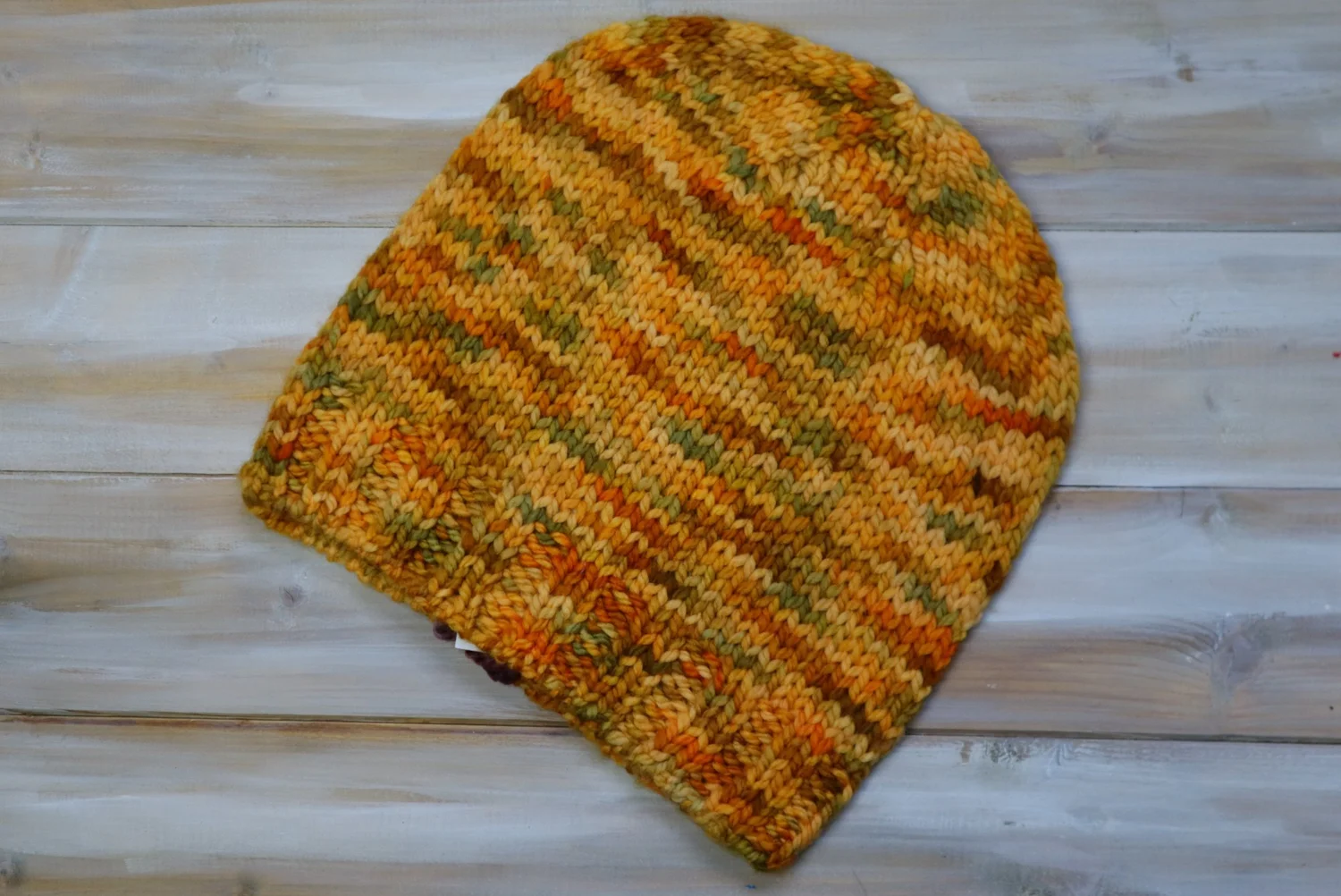 Hand Knit Wool Slouchy Hat - Adult Basic/Decorative  display picture 3