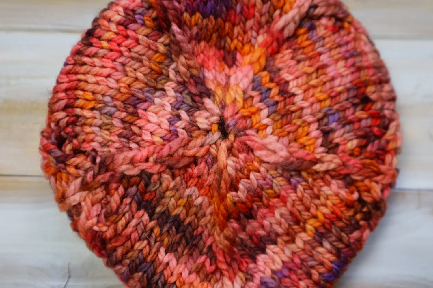 Hand Knit Wool Slouchy Hat - Adult Basic/Decorative - Last  display picture 1