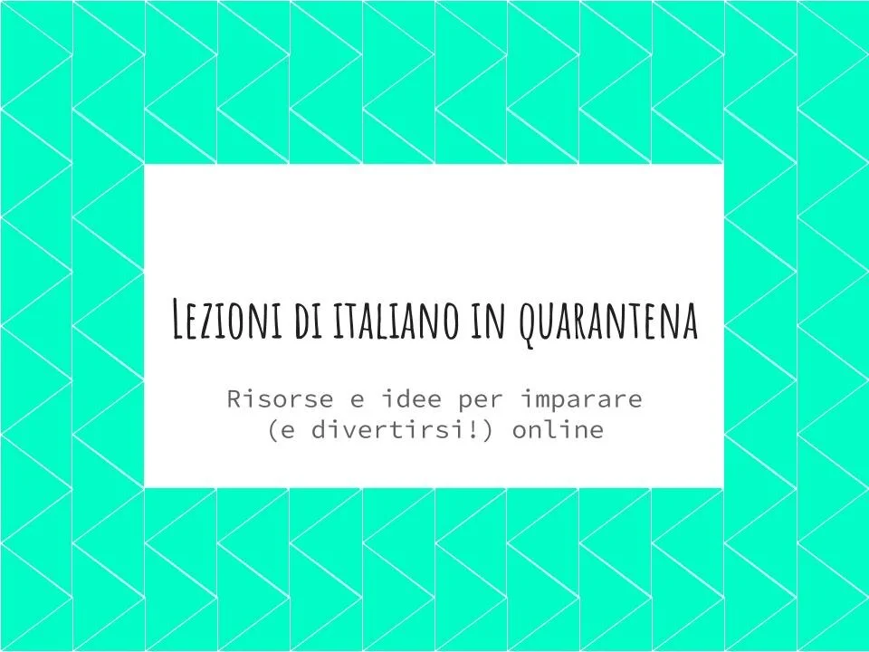 Lezioni di italiano in quarantena: corso online di Casa delle Lingue