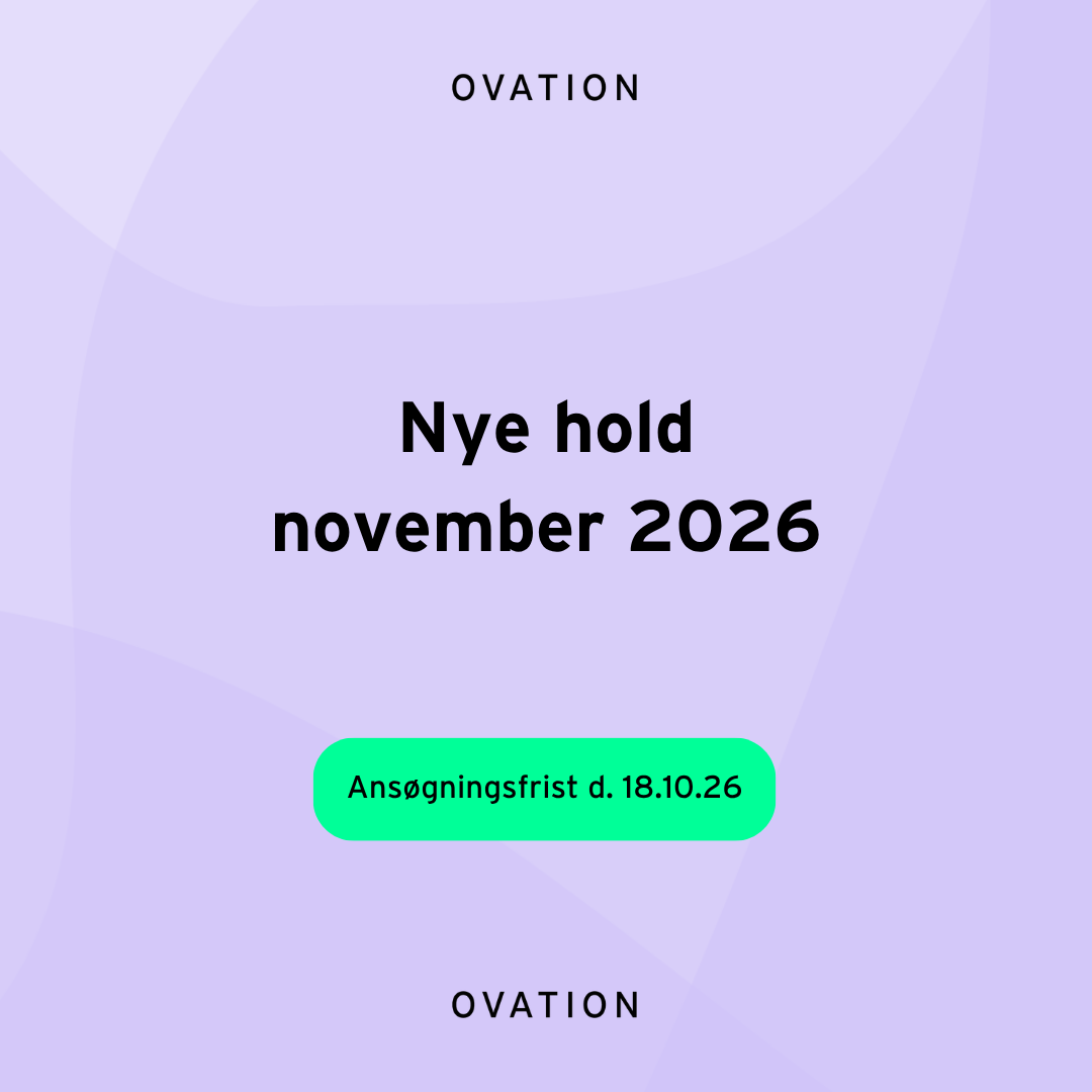 OVATIONSFORLØB: Opstart 12. november 2026