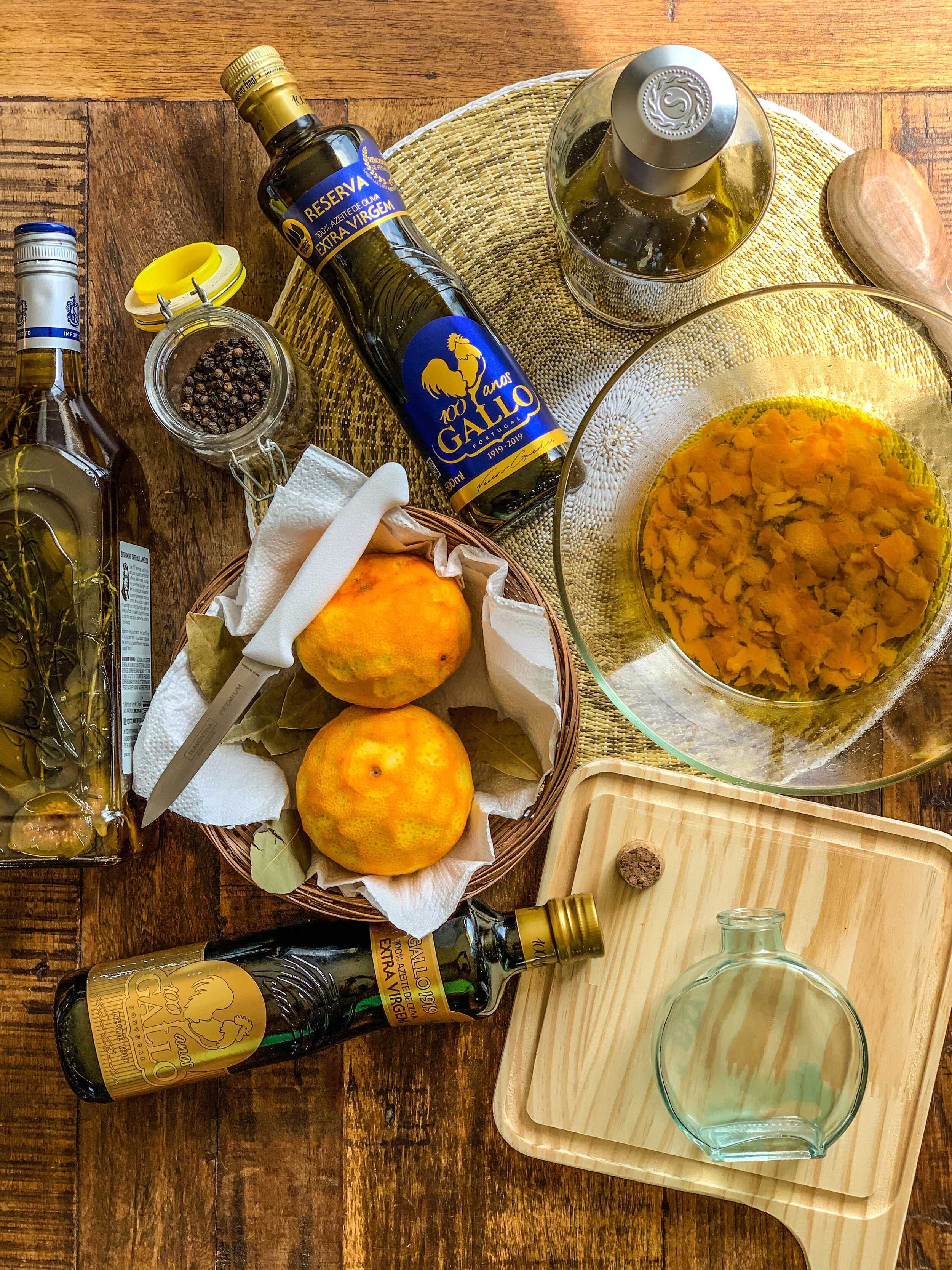 Azeite frutado com tangerina