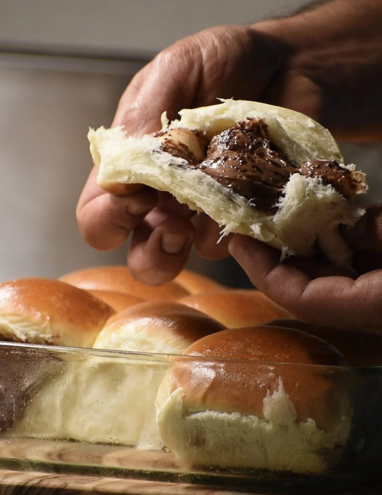 Pãozinho recheado com Nutella