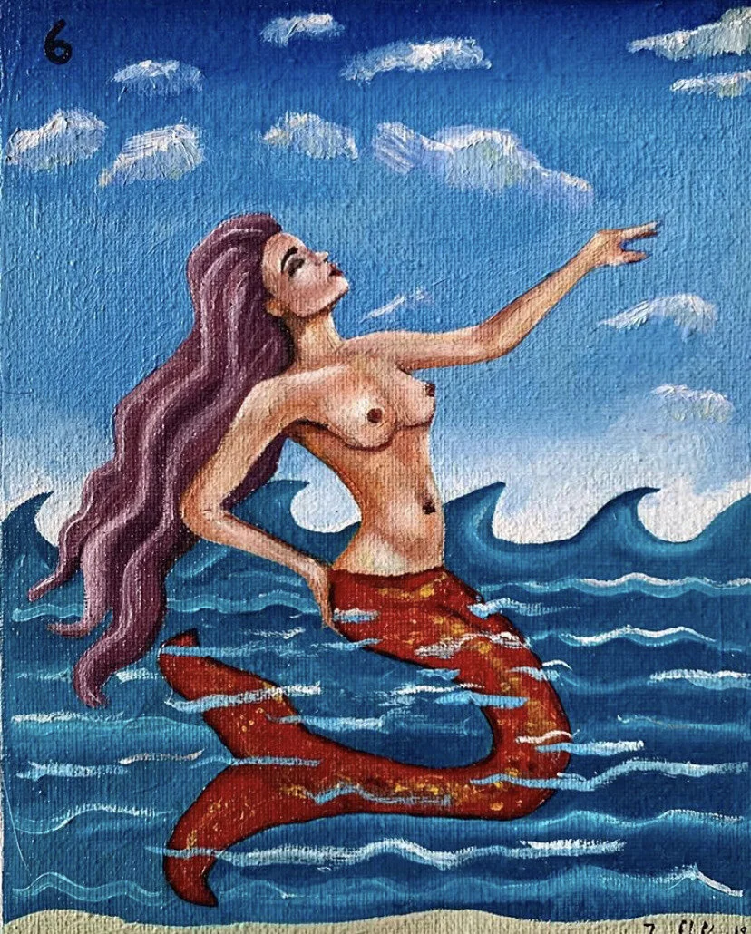 La Sirena • Oil on Canvas • 10x10