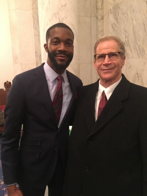 RJ and Birmingham Mayor Randall Woodfin Jan 3 2018 in DC at Senator Jones' sweraring in.JPG