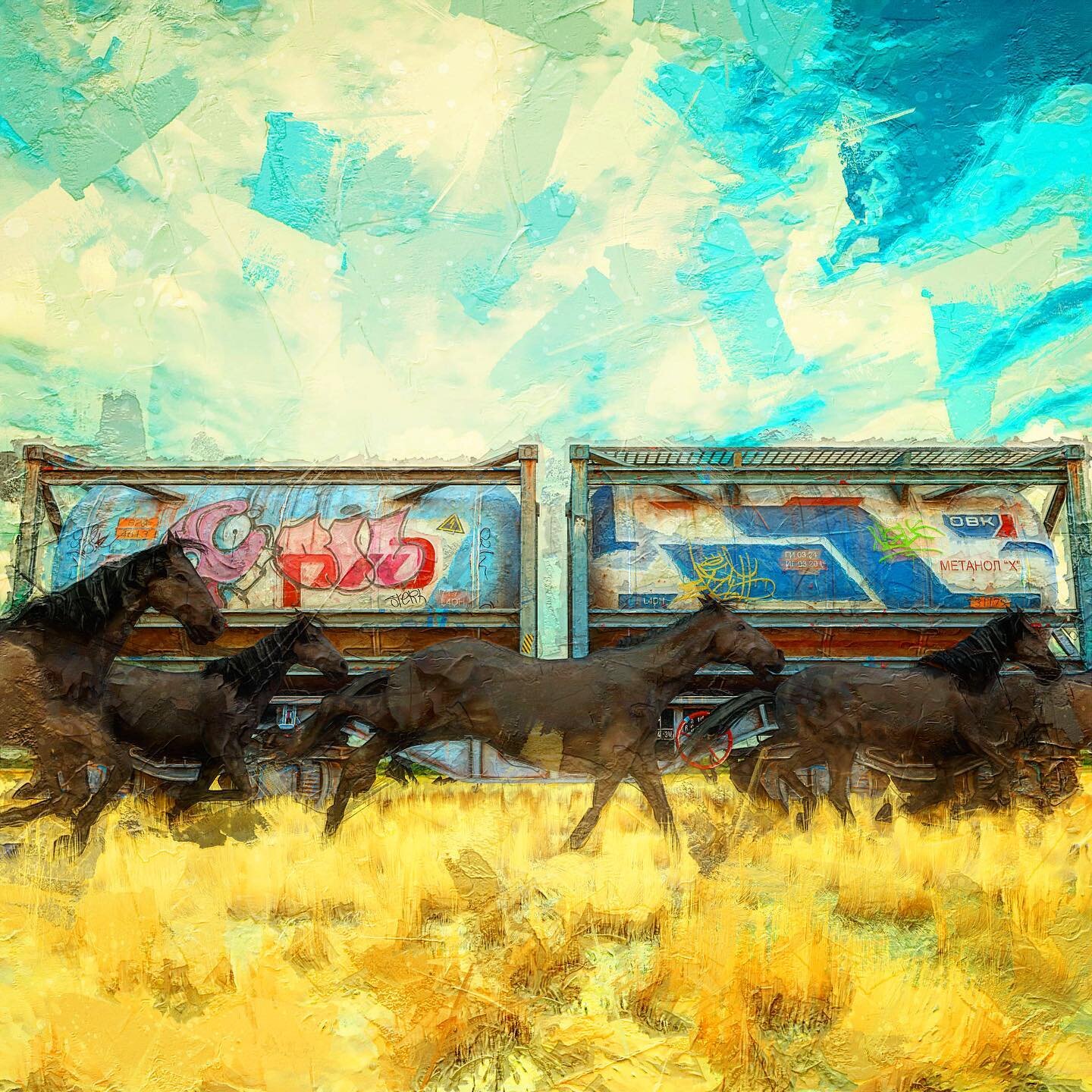 American Pastoral #render #c4d #cinema4d #rendering #wildhorses