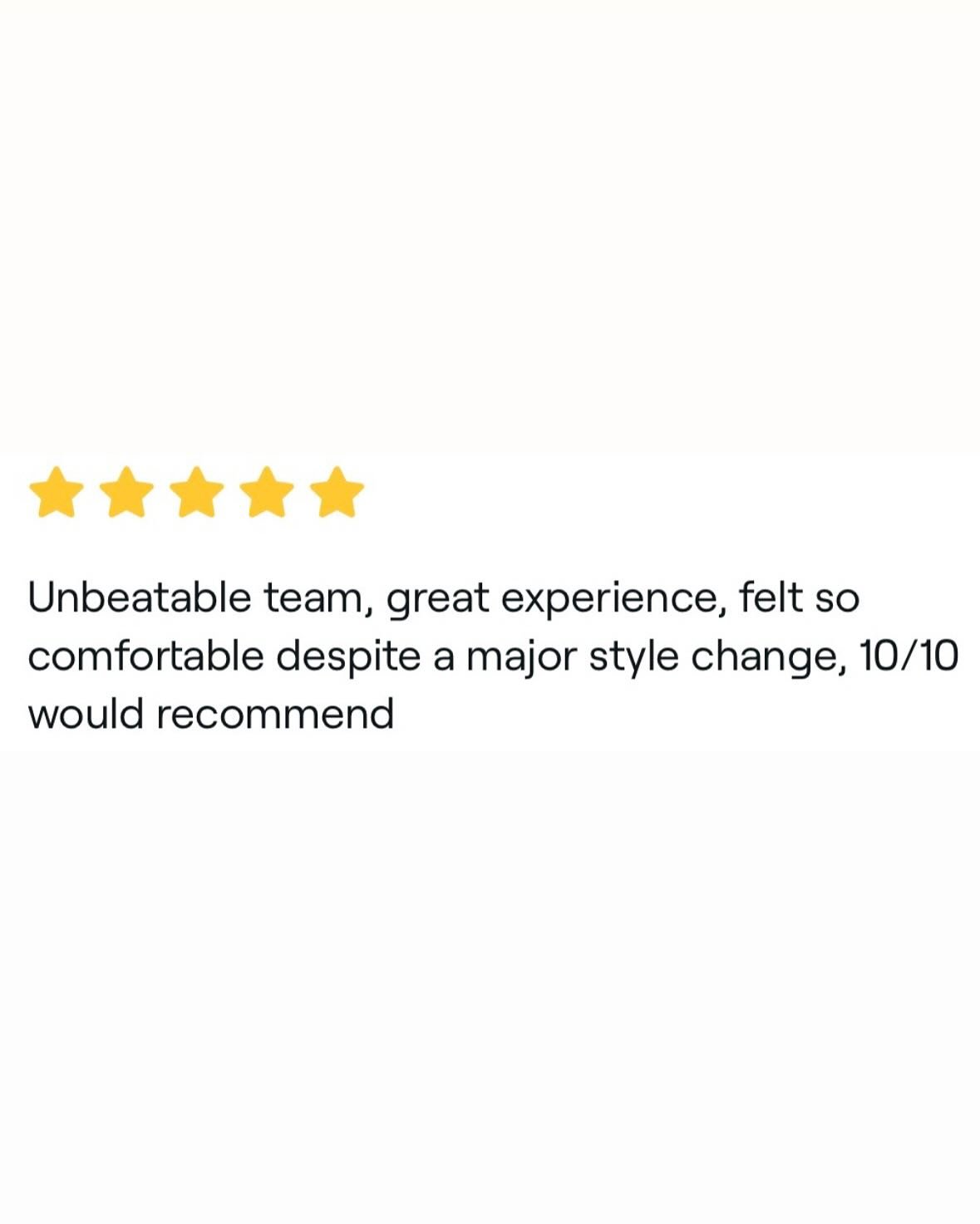 ⭐️⭐️⭐️⭐️⭐️ SO GRATEFUL FOR OUR TEAM

Means the most all your amazing reviews!!