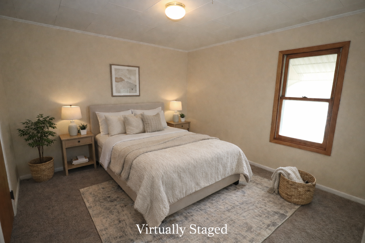 virtually staged to show potential 