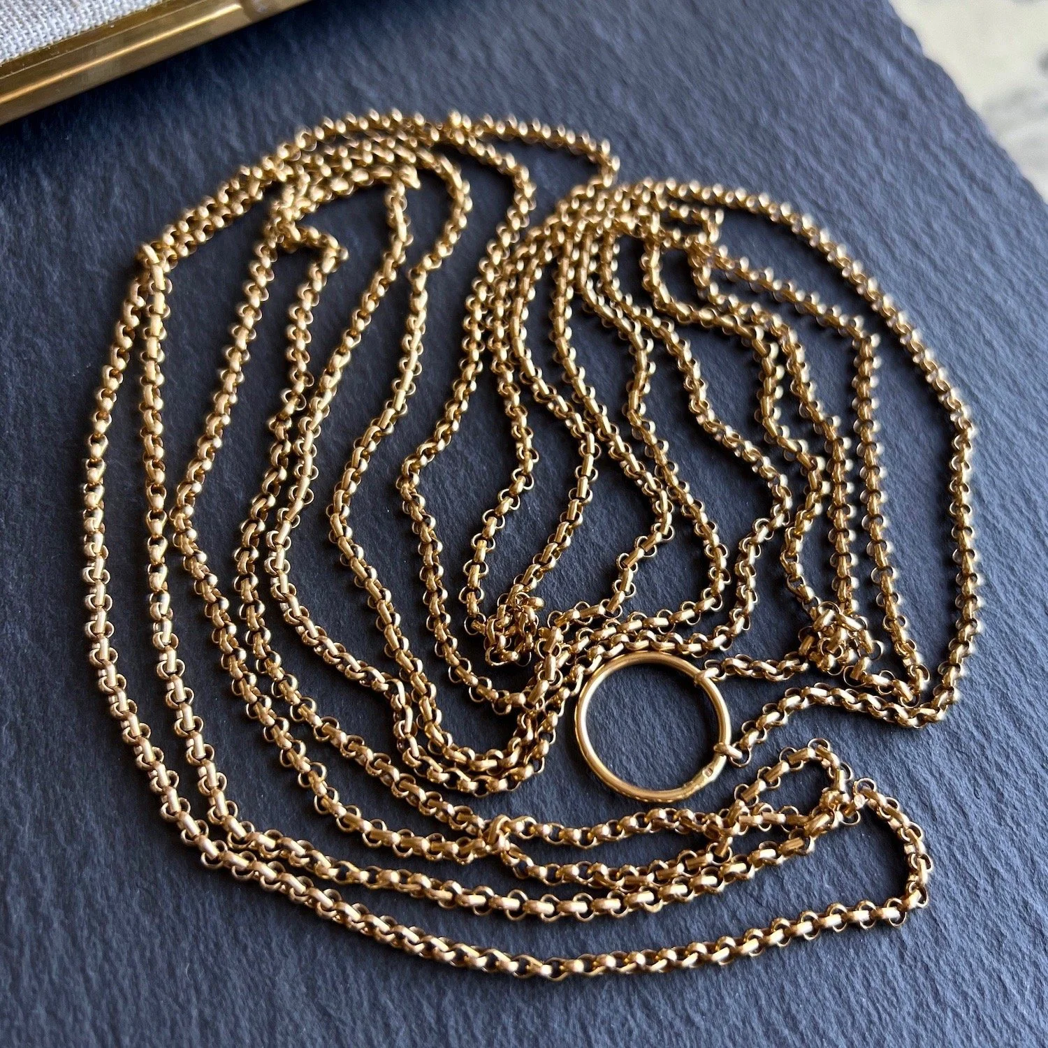 (SOLD) Vintage Portuguese Traditional Gold "Cordão" Long Chain