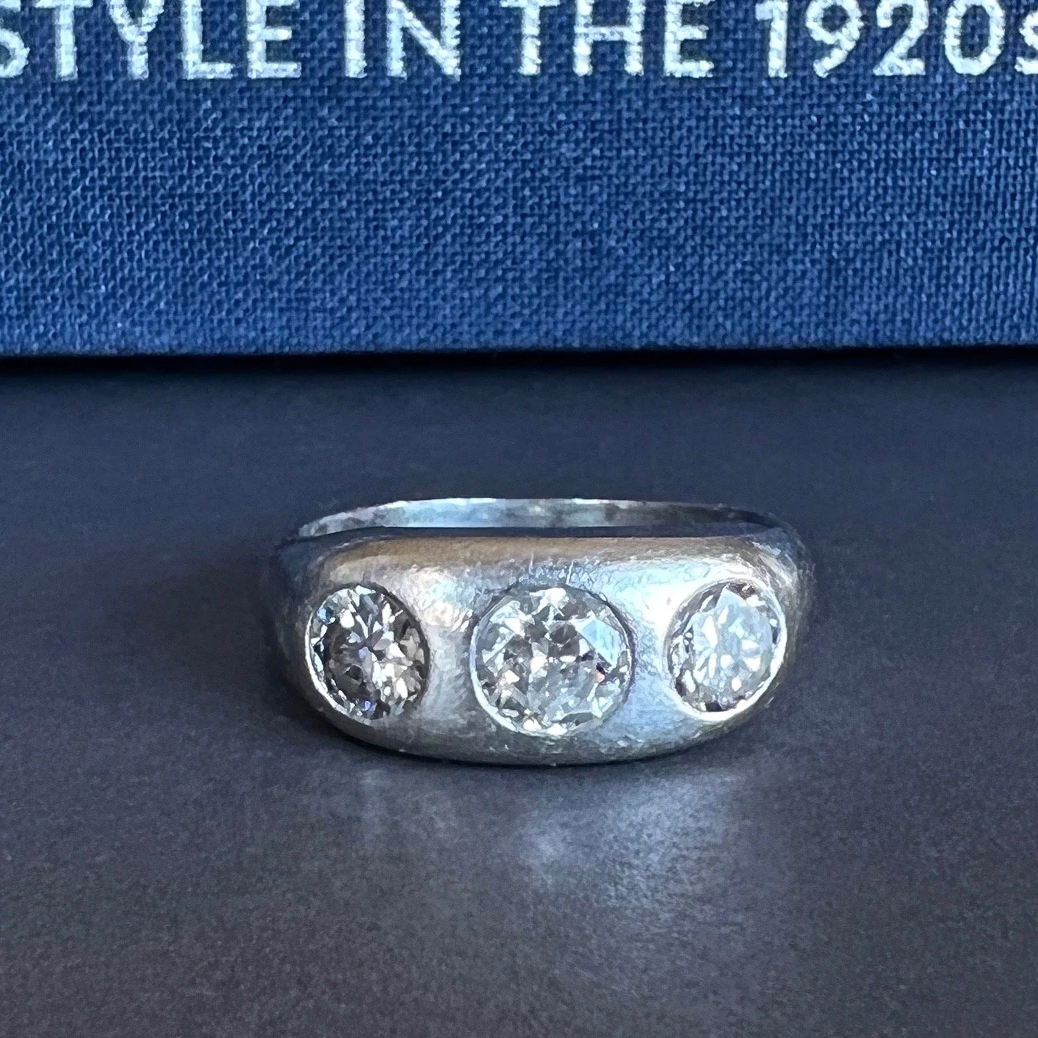Antique Art Deco Platinum and Diamond Trilogy Ring