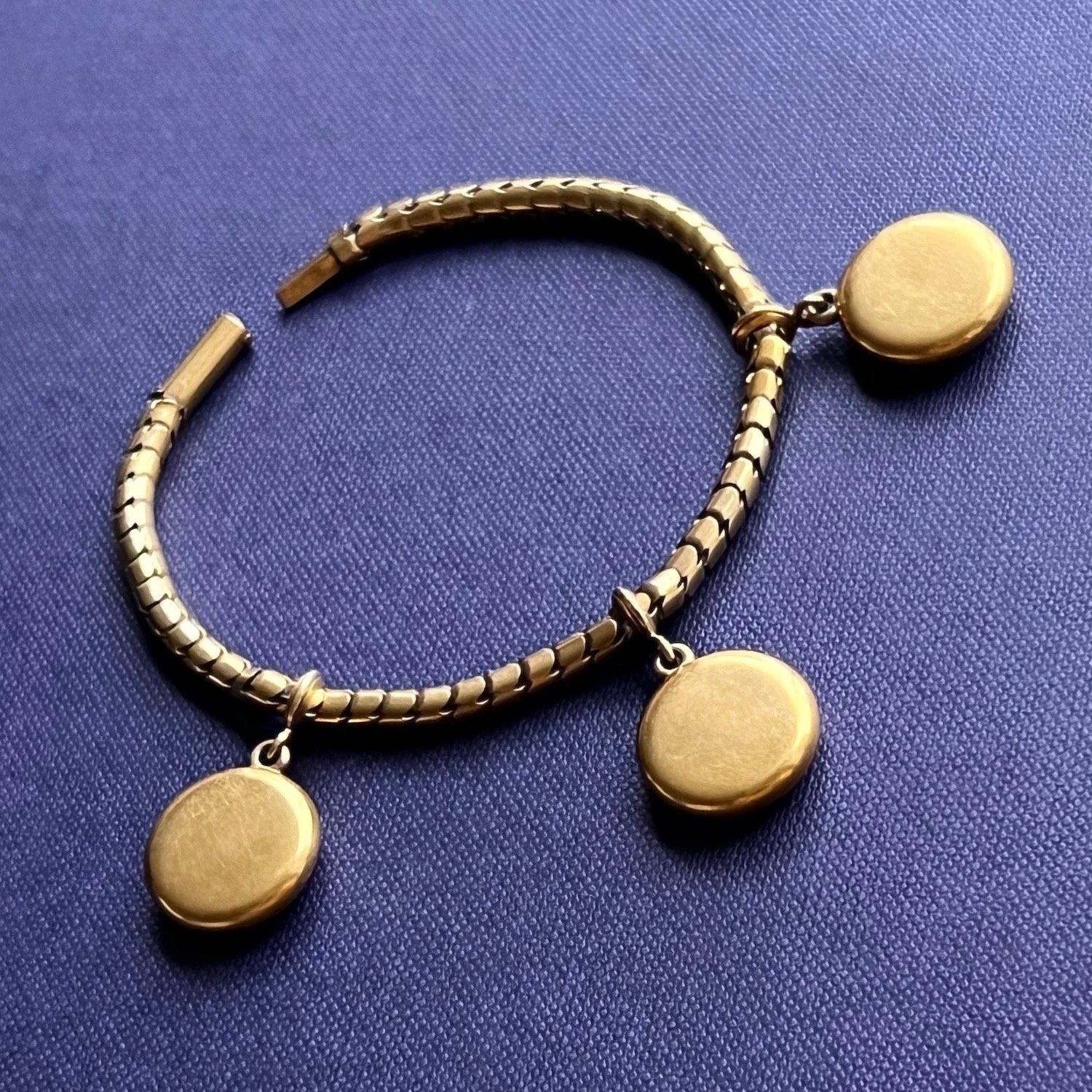 Antique Victorian Gold Trilogy Locket Bracelet