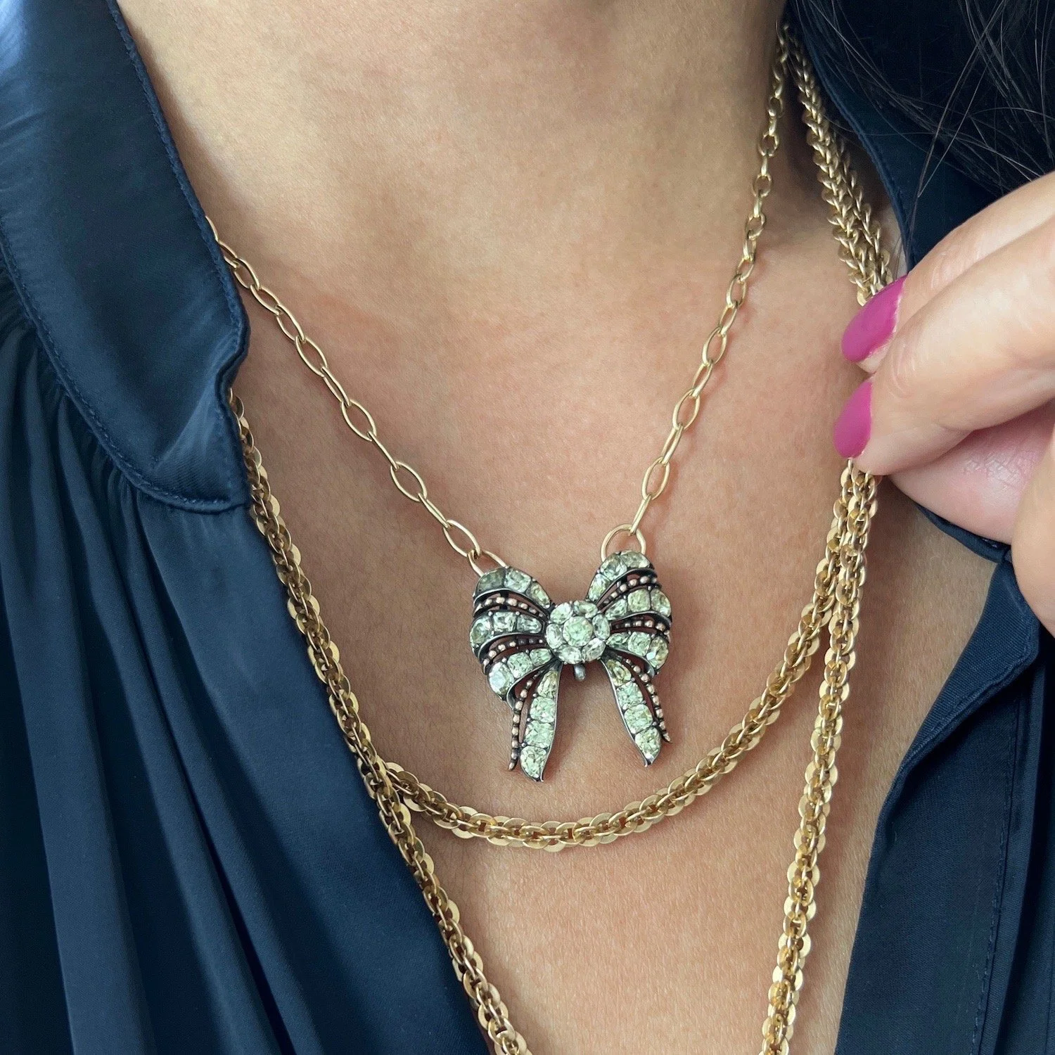 (SOLD) Antique 18th Century Portuguese Chrysoberyl Slide/Pendant