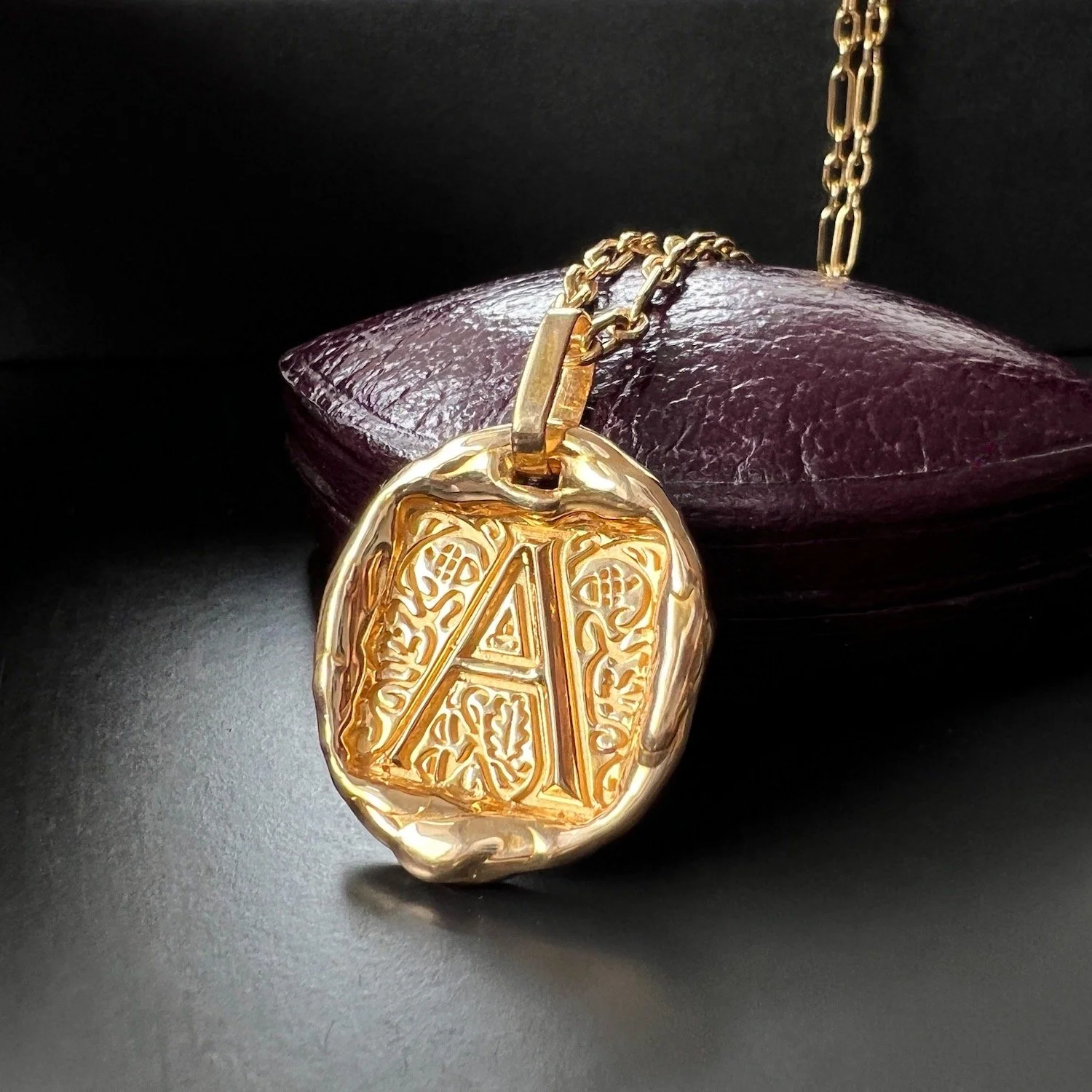(MADE-TO-ORDER) Luck and Lockets "Molten Monogram" Pendant