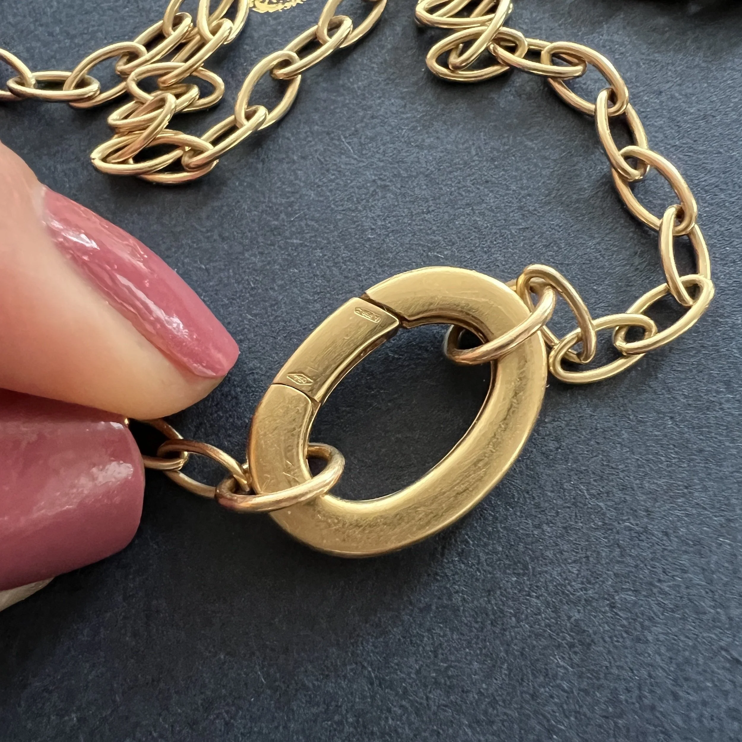 (SOLD) Contemporary Gold Chunky Oval Clasp